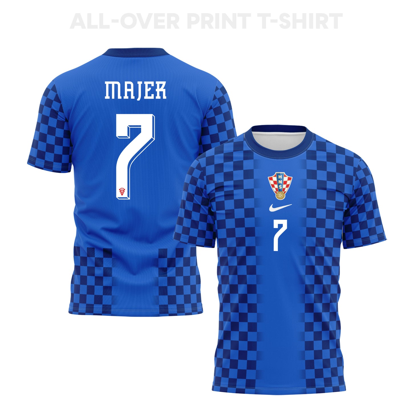 Lovro Majer 7 Croatia 2026 Away 3D T-Shirt Fully Printed – Unisex, Blue