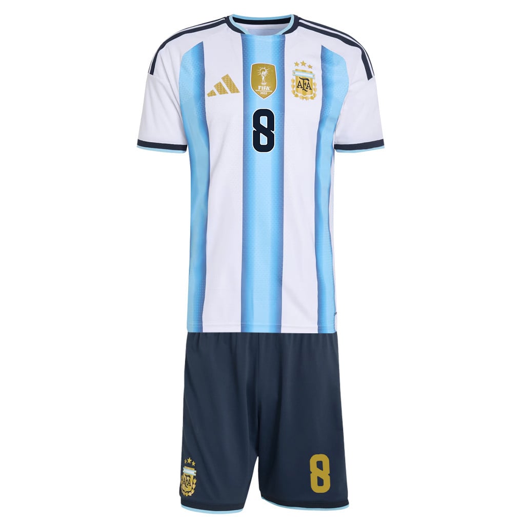 Marcos Acuña 8 Argentina 2026 Youth Home Jersey & Shorts Set - White