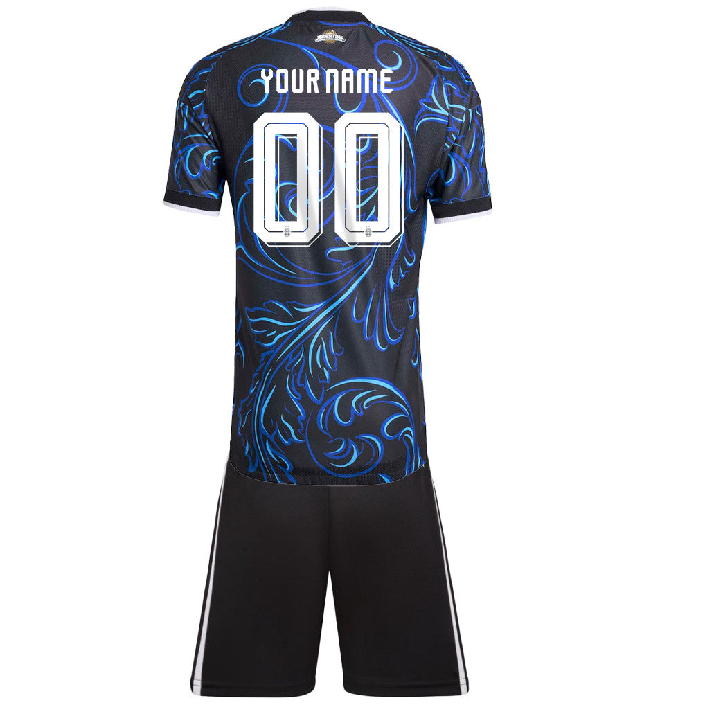 Argentina 2026 Youth Away Jersey & Shorts Set - Personalized - Black