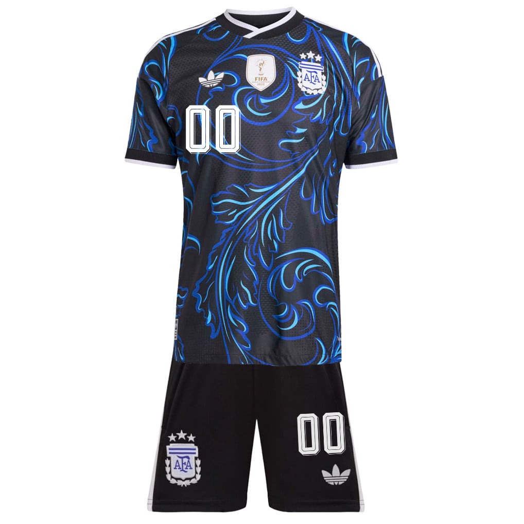 Argentina 2026 Youth Away Jersey & Shorts Set - Personalized - Black