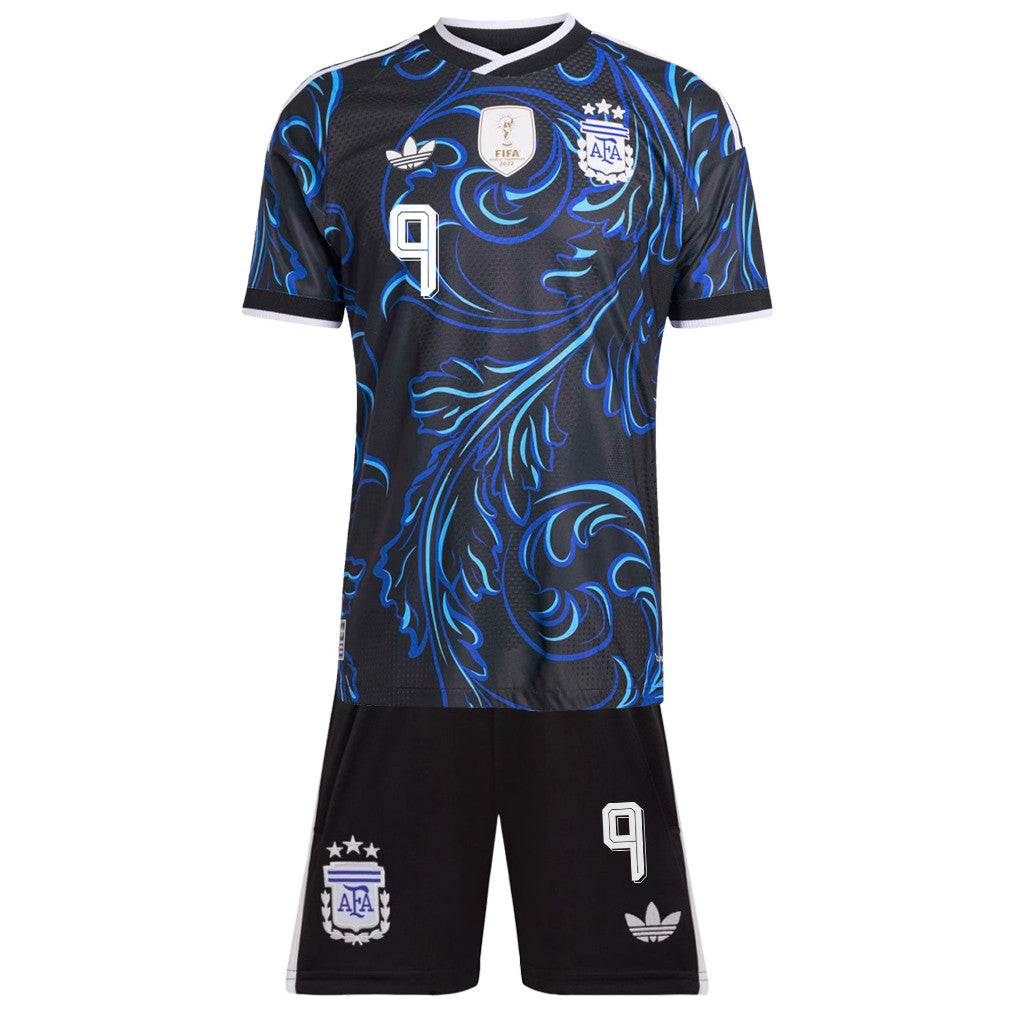 Julián Álvarez 9 Argentina 2026 Youth Away Jersey & Shorts Set - Black