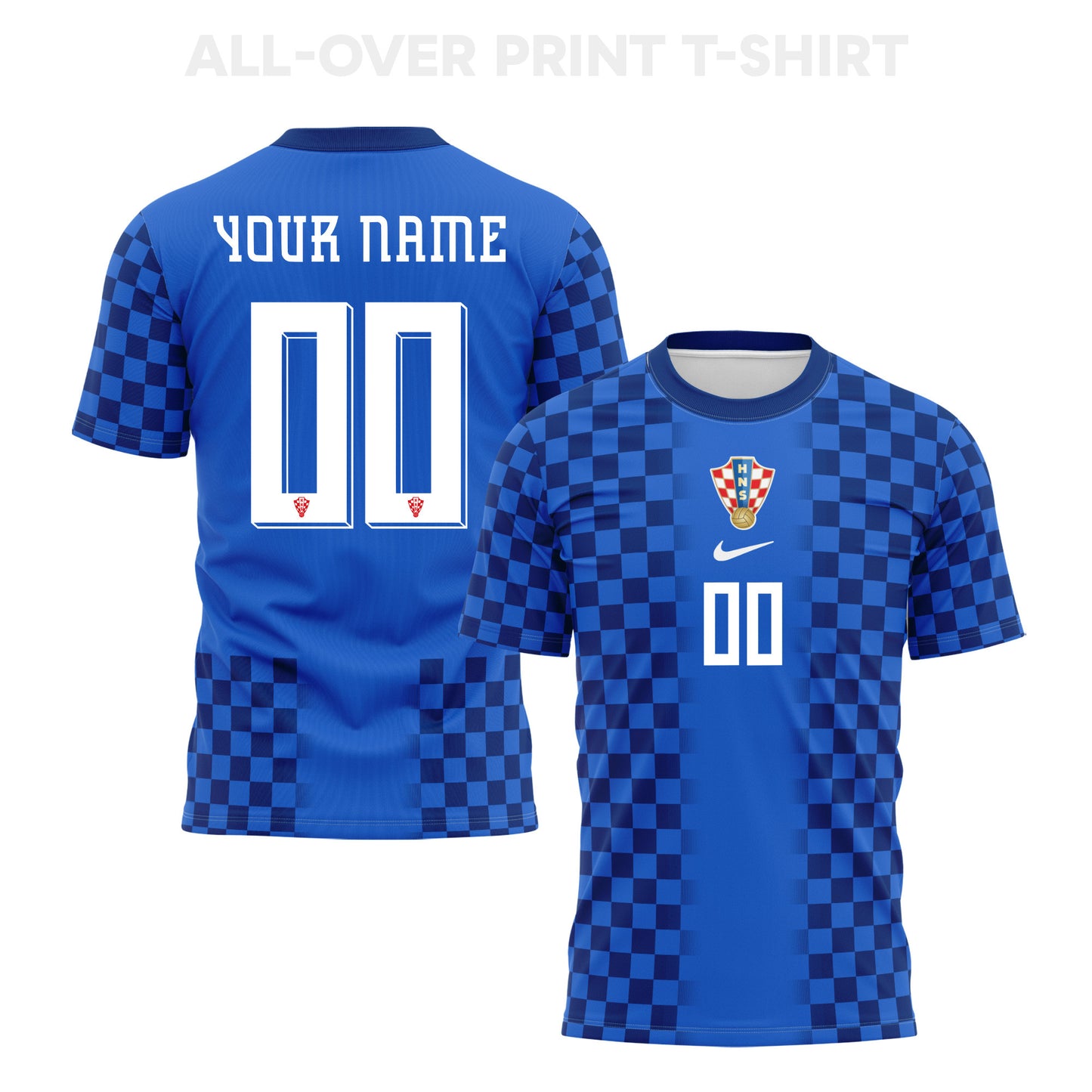 Croatia 2026 Away 3D T-Shirt Fully Printed – Personalized – Unisex, Blue