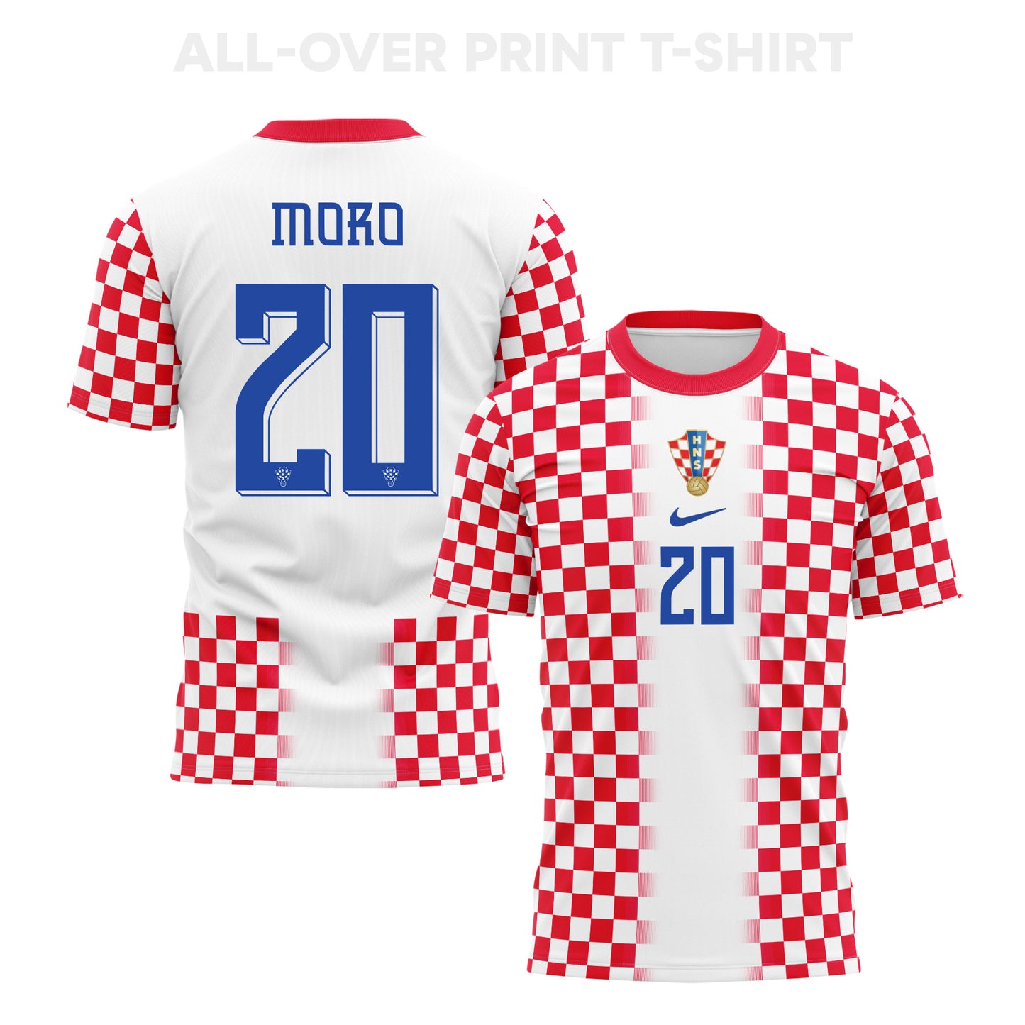 Nikola Moro 20 Croatia 2026 Home 3D T-Shirt Fully Printed – Unisex, White