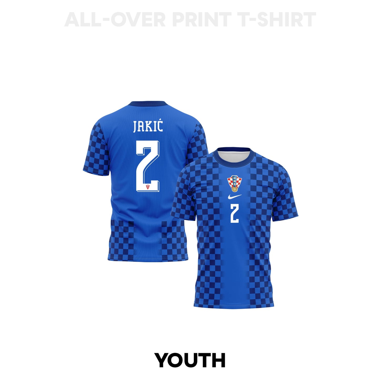 Kristijan Jakić 2 Youth Croatia 2026 Away 3D T-shirt Fully Printed – Blue