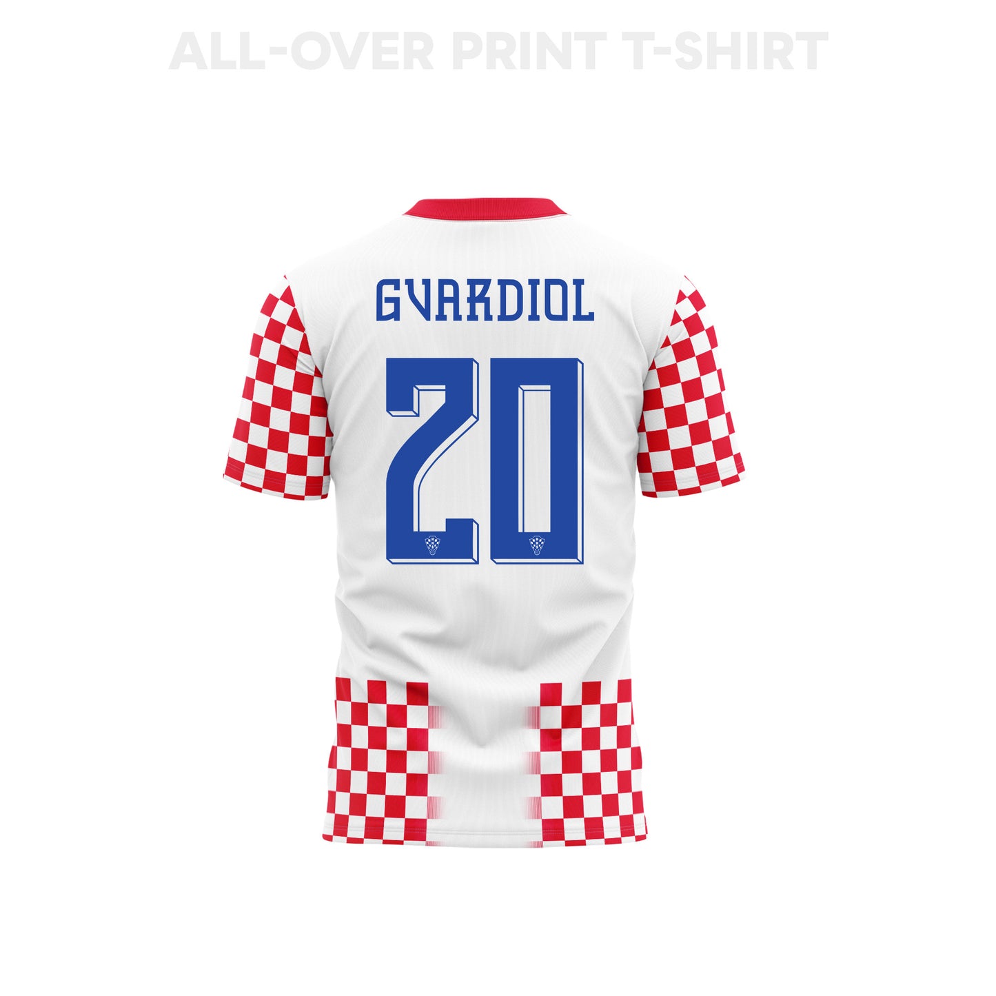 Joško Gvardiol 20 Youth Croatia 2026 Home 3D T-shirt Fully Printed – White