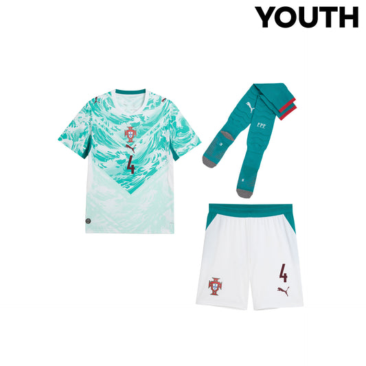 António Silva 4 Portugal 2026 YOUTH Away Kit Set – White