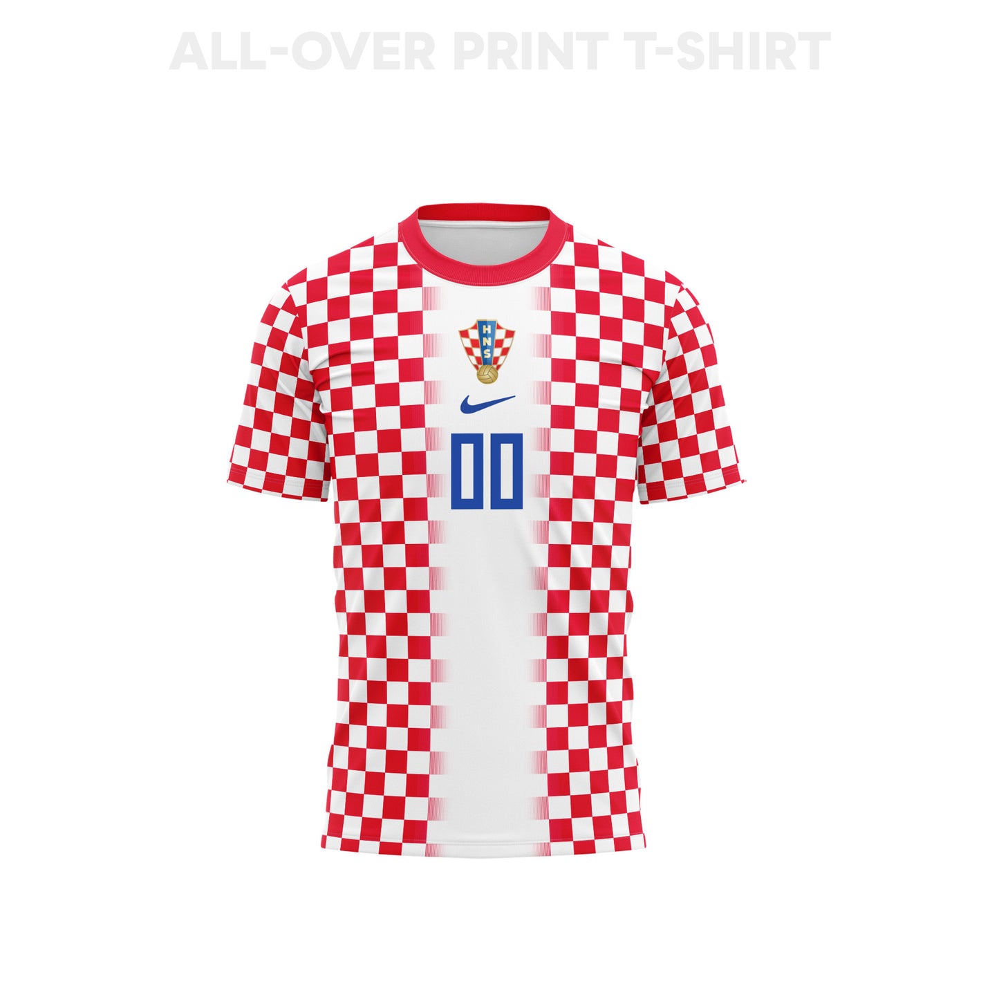 Croatia 2026 Youth Home 3D T-shirt Fully Printed – Personalized – White