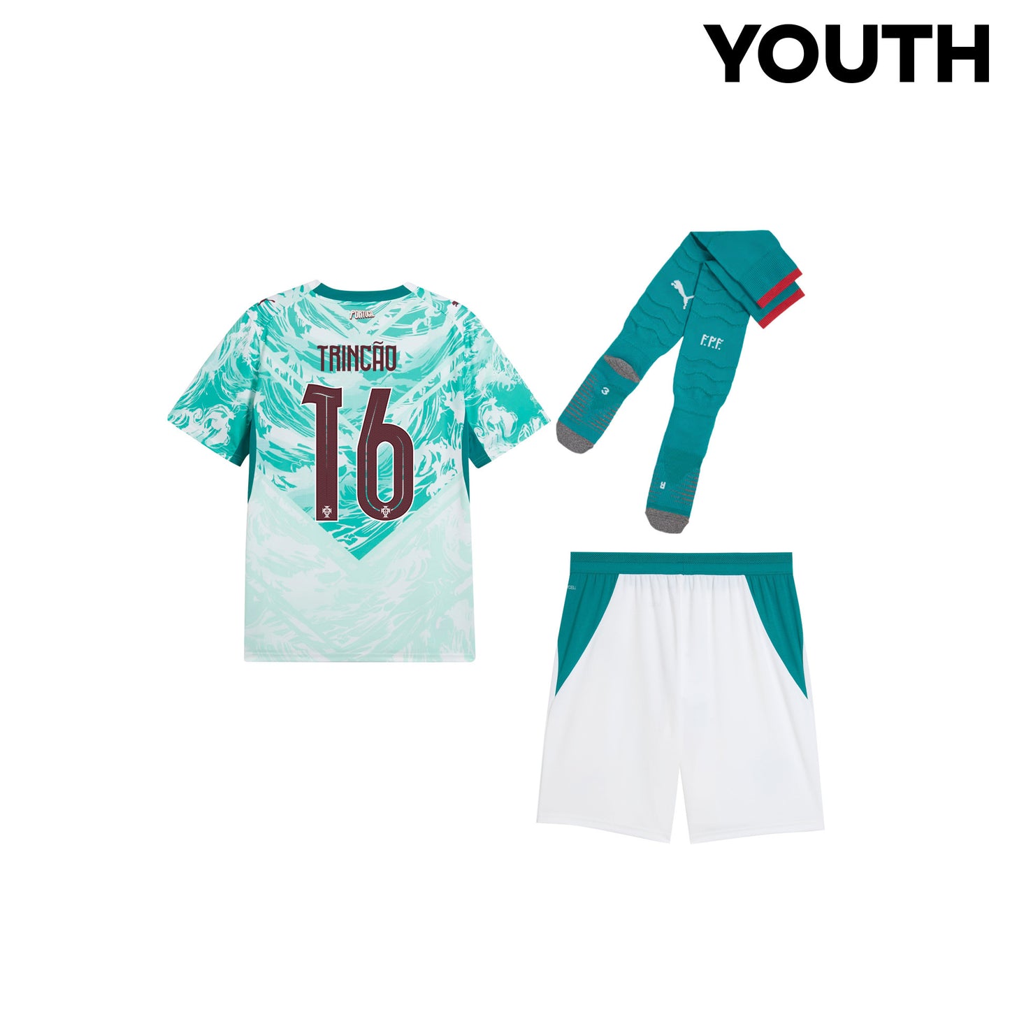 Francisco Trincão 16 Portugal 2026 YOUTH Away Kit Set – White