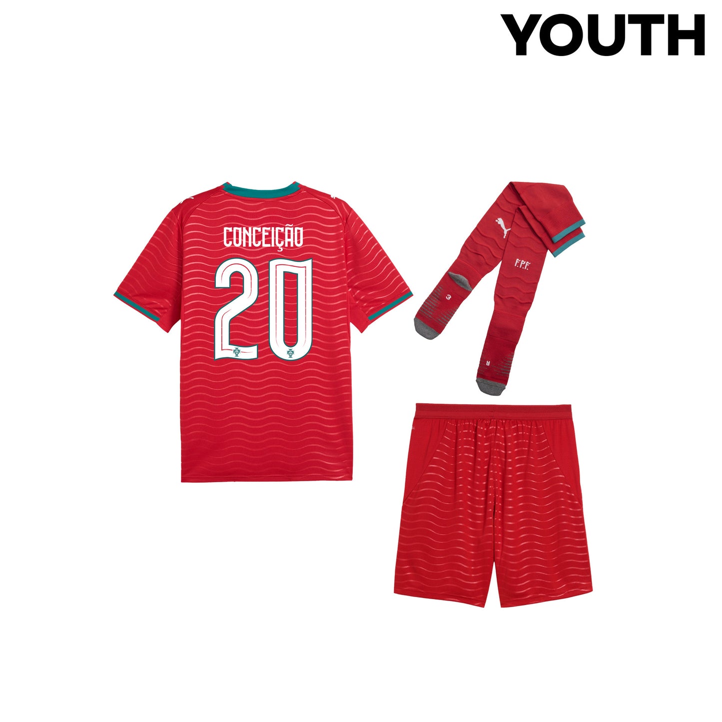 Francisco Conceição 20 Portugal 2026 YOUTH Home Kit Set – Red