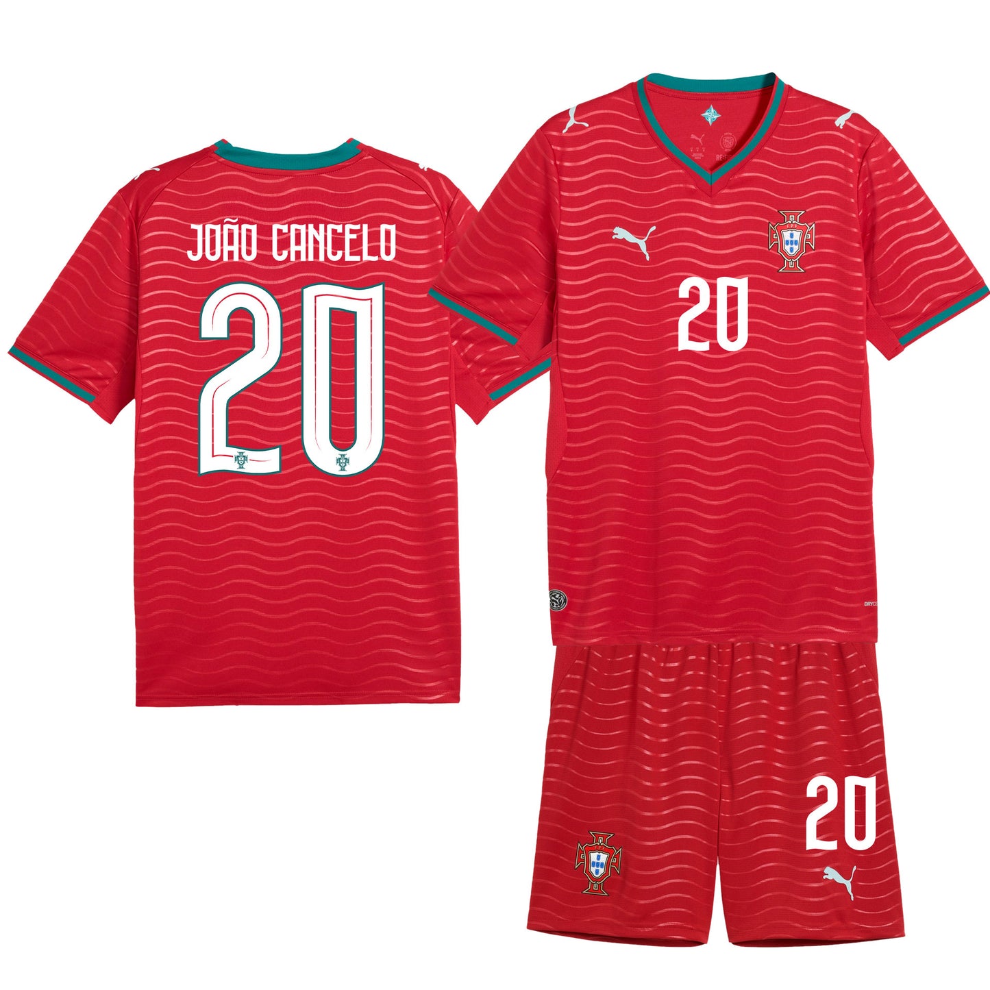 João Cancelo 20 Portugal 2026 Home Men Jersey & Shorts Set – Red