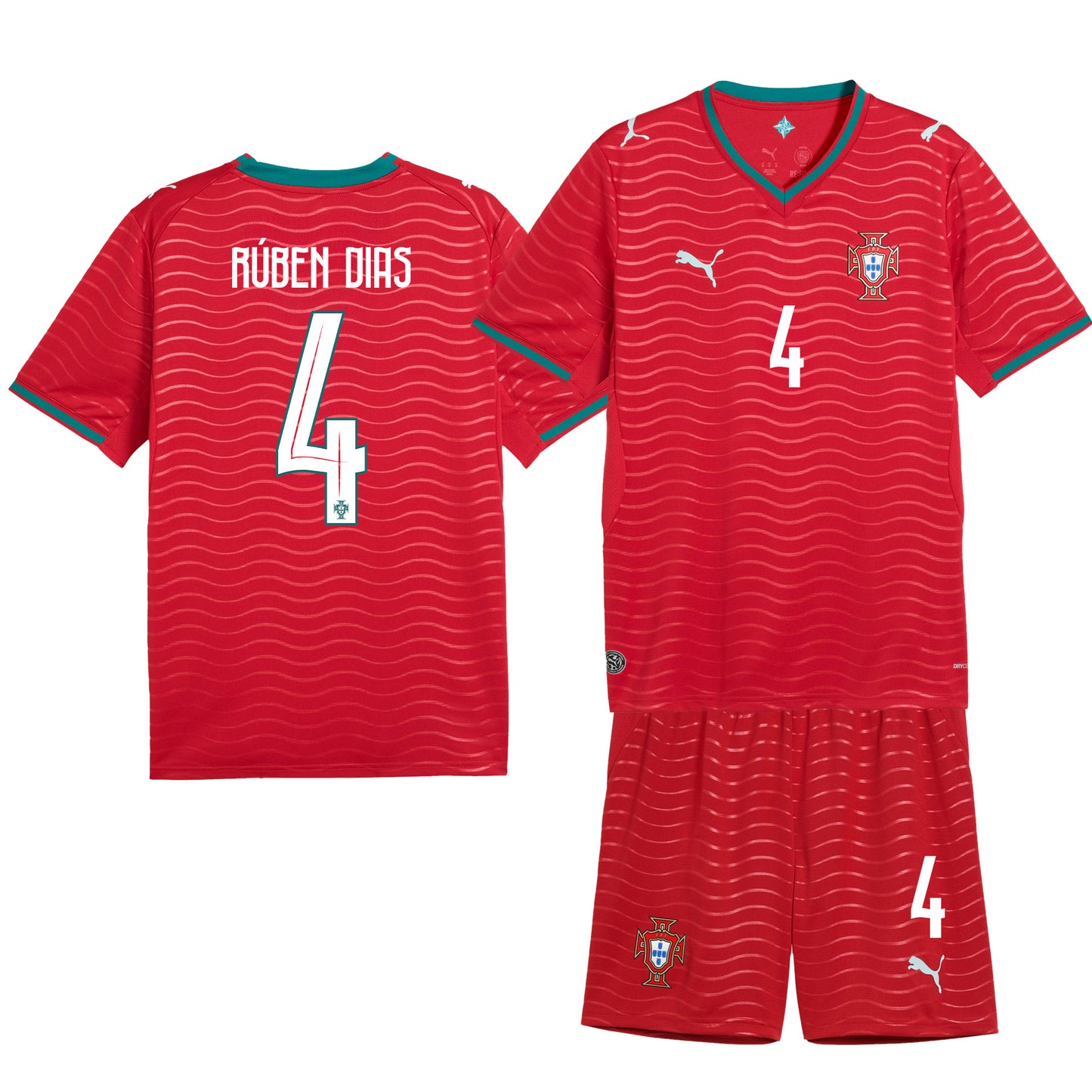 Rúben Dias 4 Portugal 2026 Home Men Jersey & Shorts Set – Red