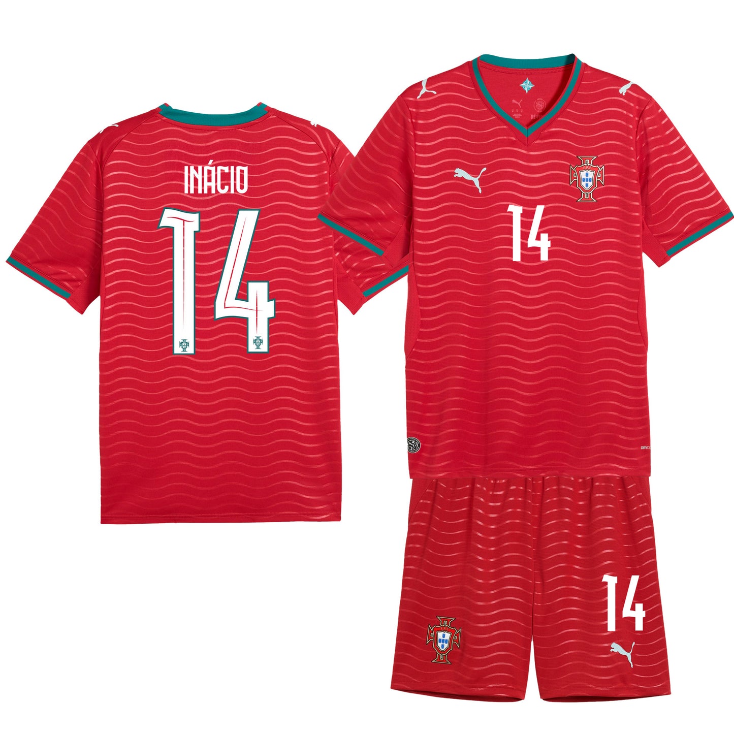 Gonçalo Inácio 14 Portugal 2026 Home Men Jersey & Shorts Set – Red