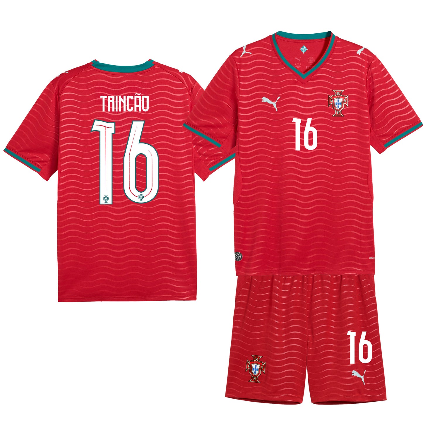 Francisco Trincão 16 Portugal 2026 Home Men Jersey & Shorts Set – Red