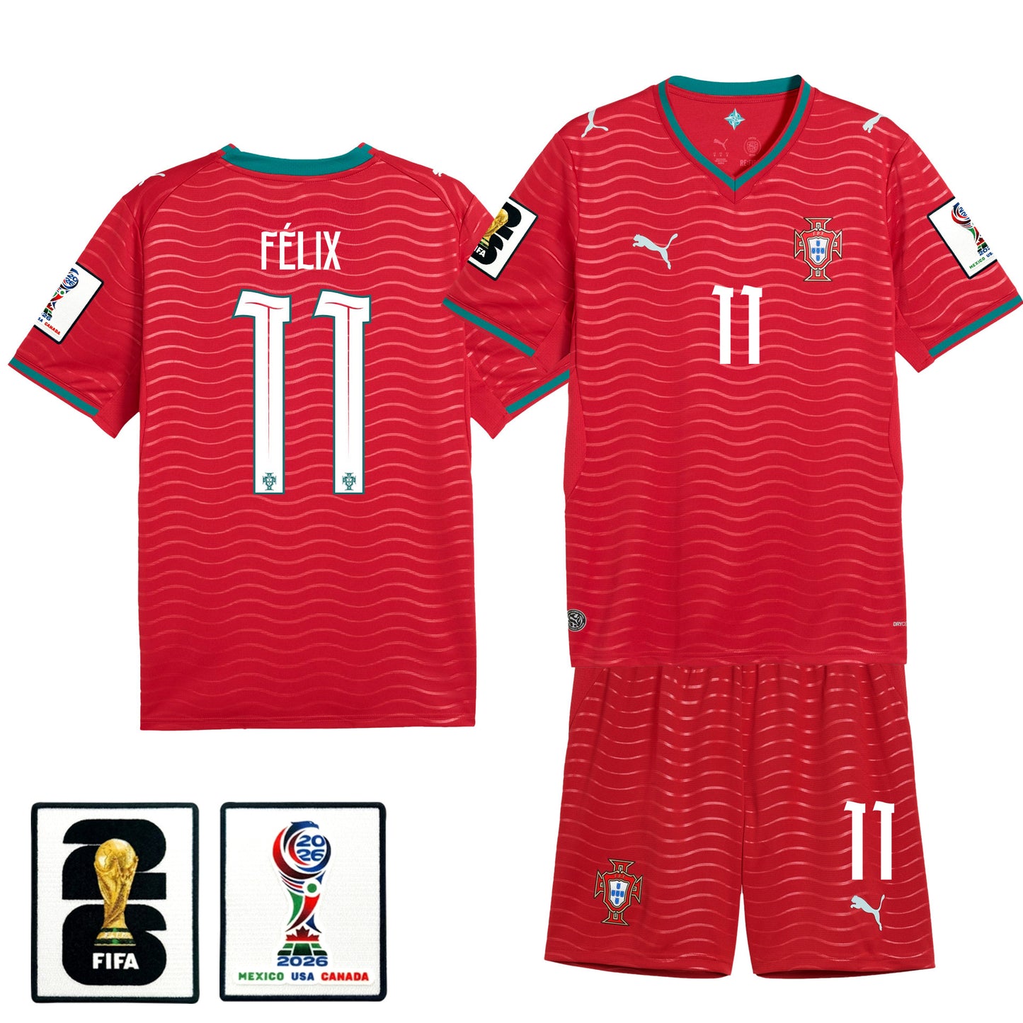 João Félix 11 Portugal 2026 Home Men Jersey & Shorts Set – Red