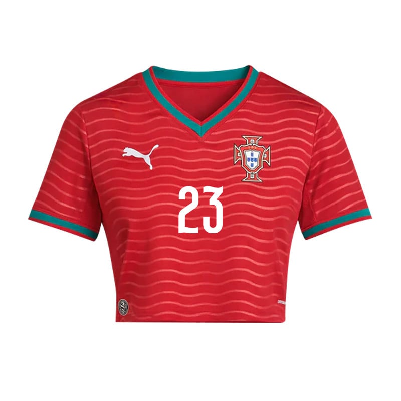 Vitinha 23 Portugal 2026 Home Women's Cropped Jersey - Red