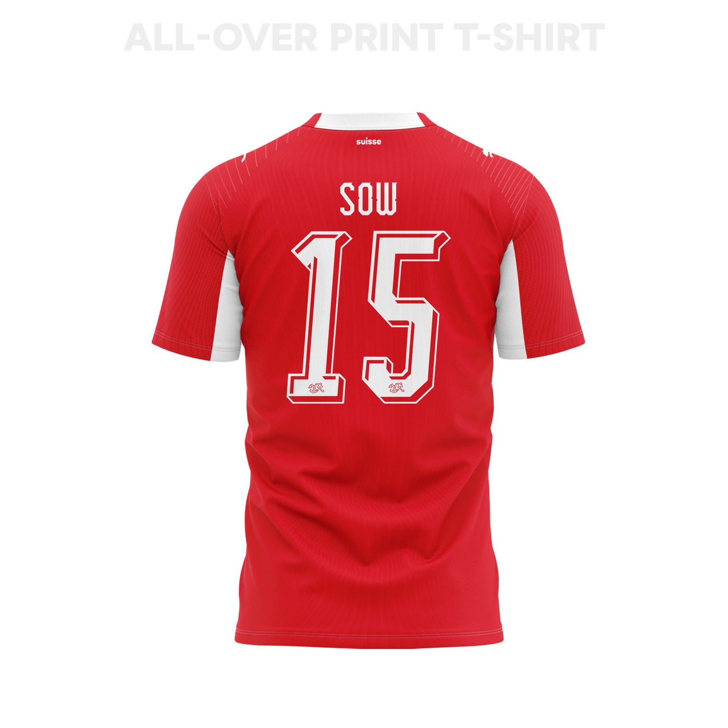 Djibril Sow 15 Switzerland 2026 Home 3D T-Shirt Fully Printed – Unisex, Red
