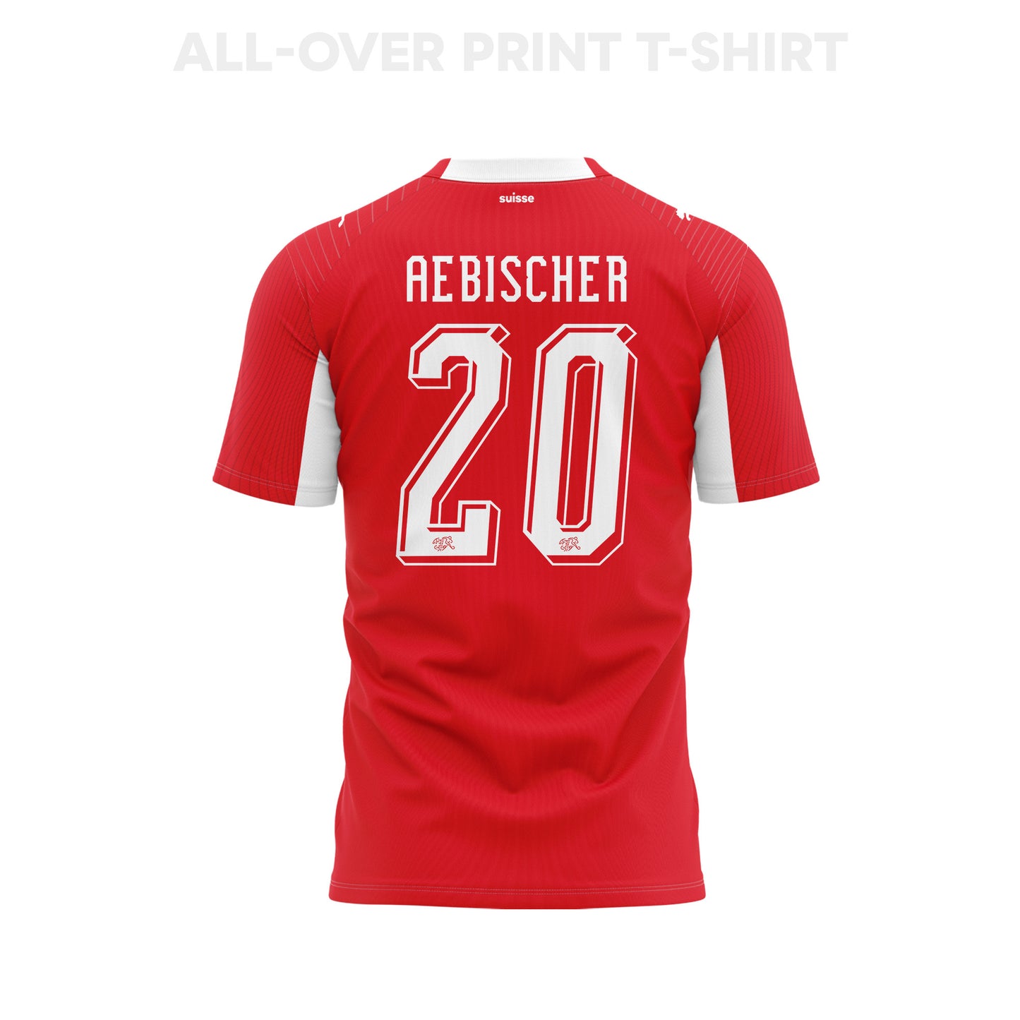 Michel Aebischer 20 Switzerland 2026 Home 3D T-Shirt Fully Printed – Unisex, Red