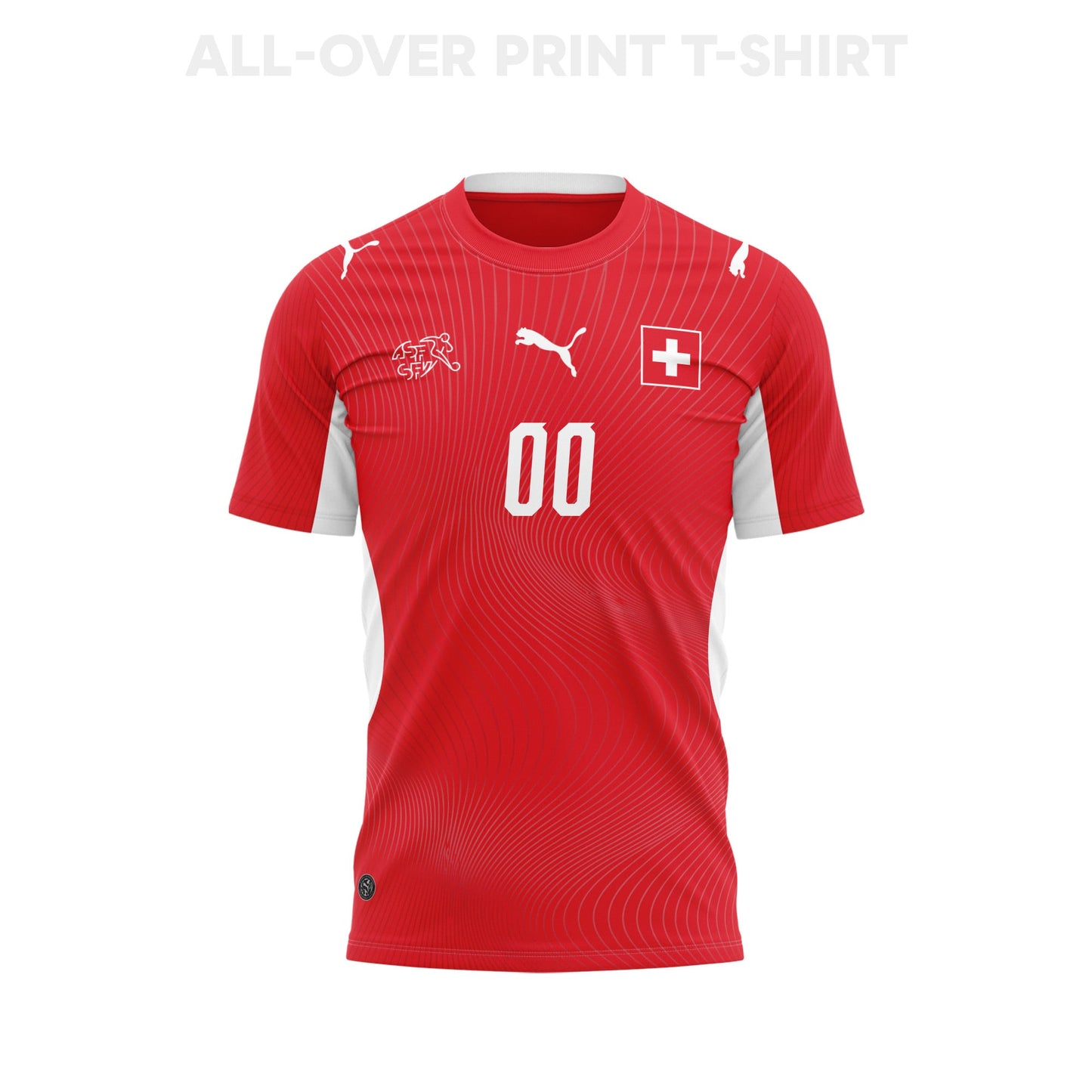 Switzerland 2026 Home 3D T-Shirt Fully Printed – Personalized – Unisex, Red