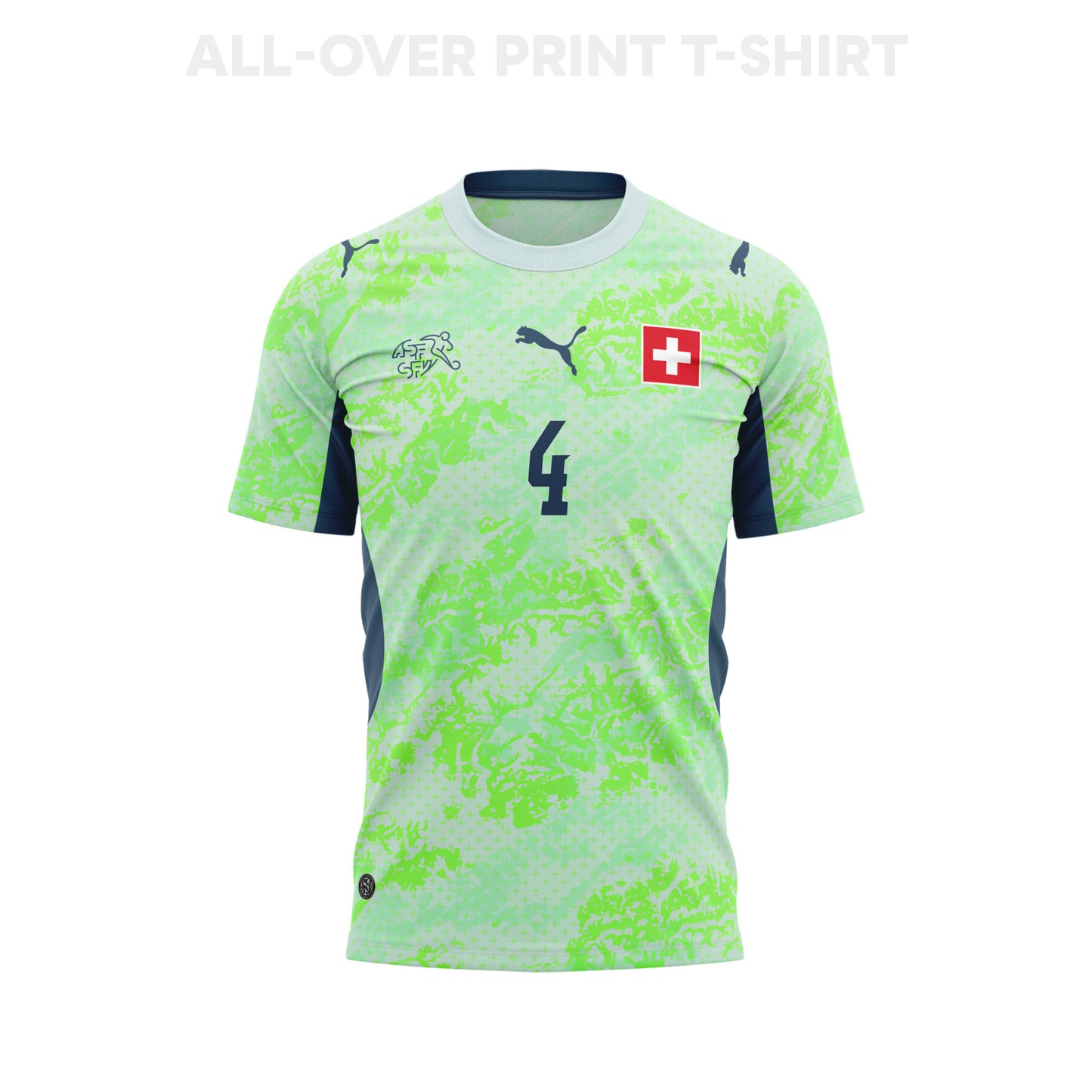 Miro Muheim 4 Youth Switzerland 2026 Away 3D T-shirt Fully Printed – Green