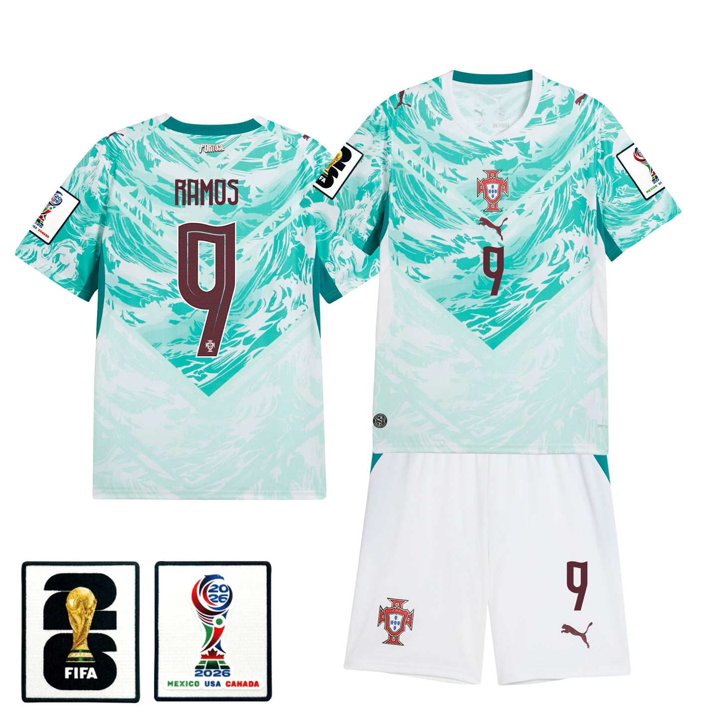 Gonçalo Ramos 9 Portugal 2026 Away Men Jersey & Shorts Set – White