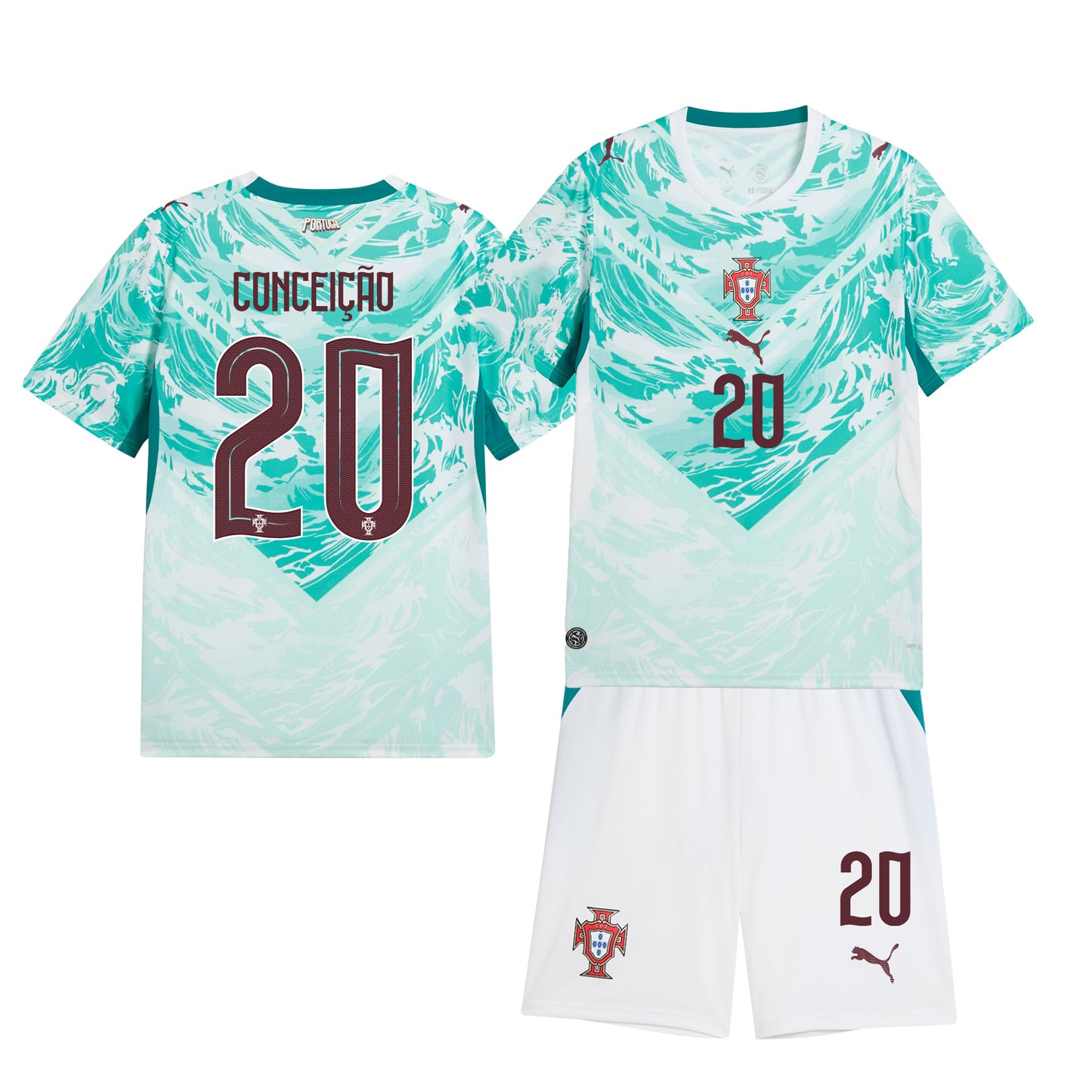 Francisco Conceição 20 Portugal 2026 Away Men Jersey & Shorts Set – White