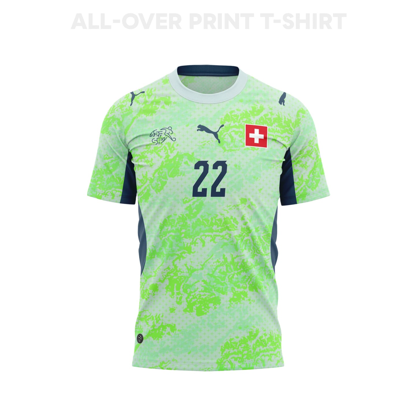 Fabian Rieder 22 Youth Switzerland 2026 Away 3D T-shirt Fully Printed – Green