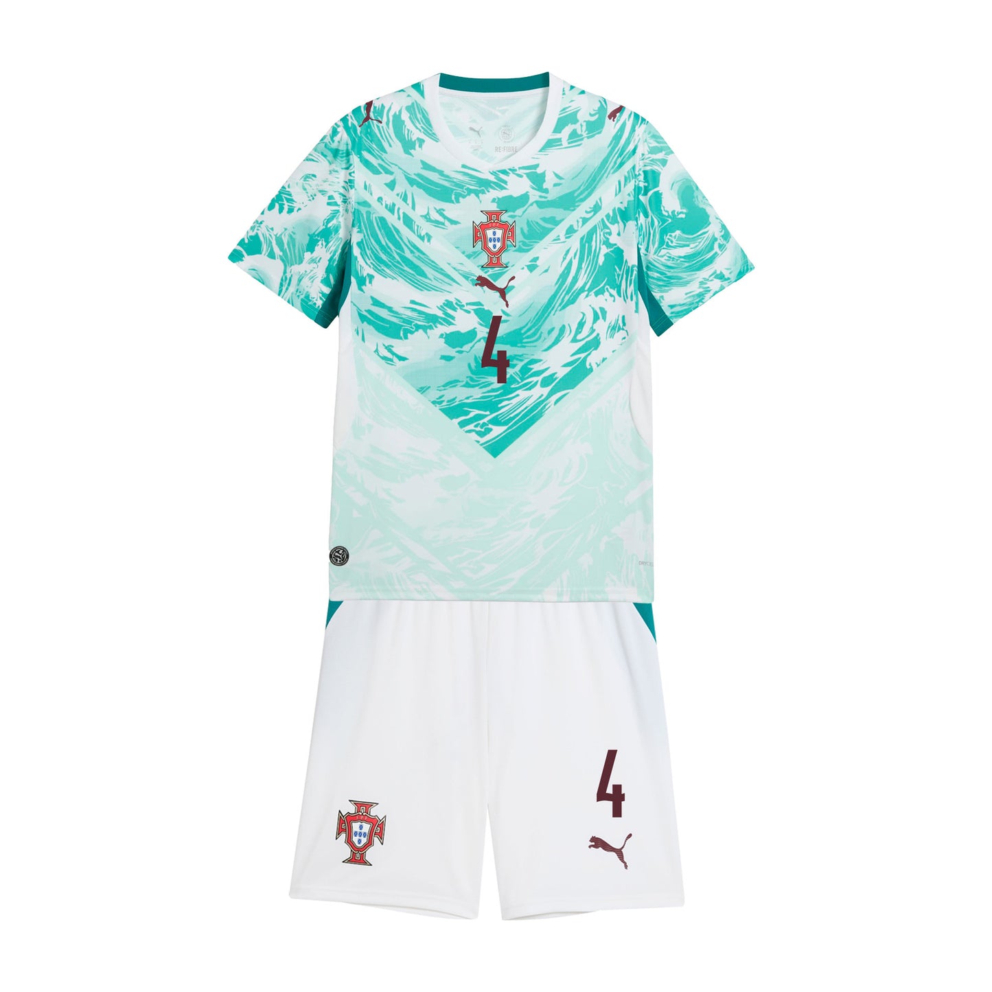 António Silva 4 Portugal 2026 Youth Away Jersey & Shorts Set - White