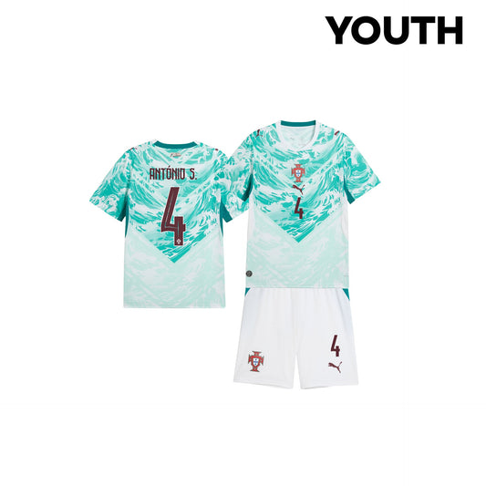 António Silva 4 Portugal 2026 Youth Away Jersey & Shorts Set - White