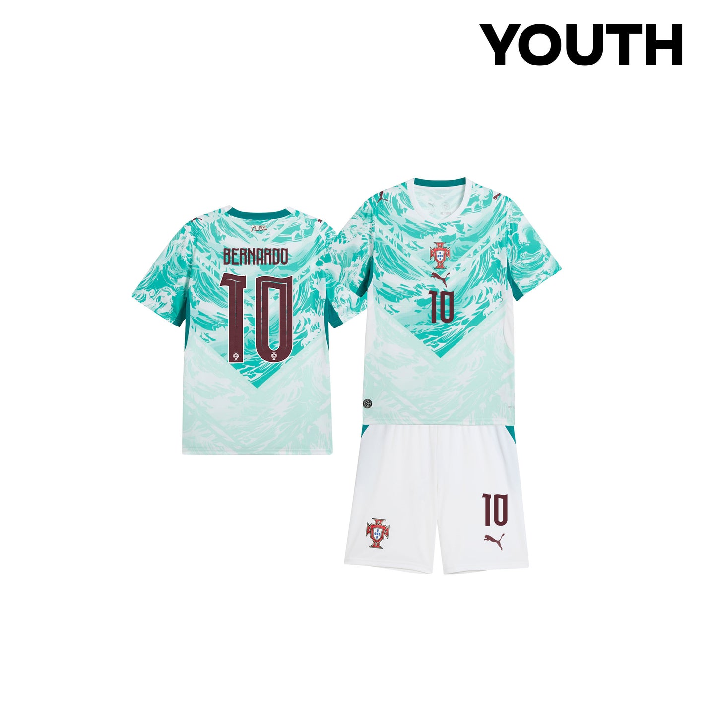 Bernardo Silva 10 Portugal 2026 Youth Away Jersey & Shorts Set - White