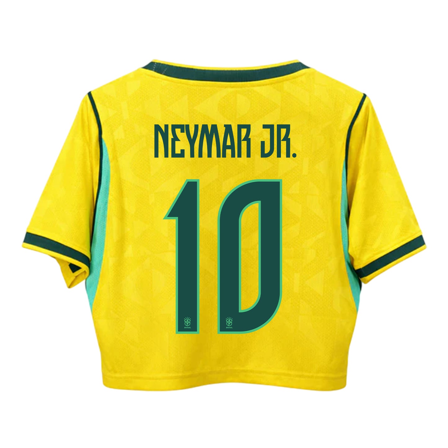 Neymar 10 Brazil 2026 Home Women's Cropped Jersey - Yellow