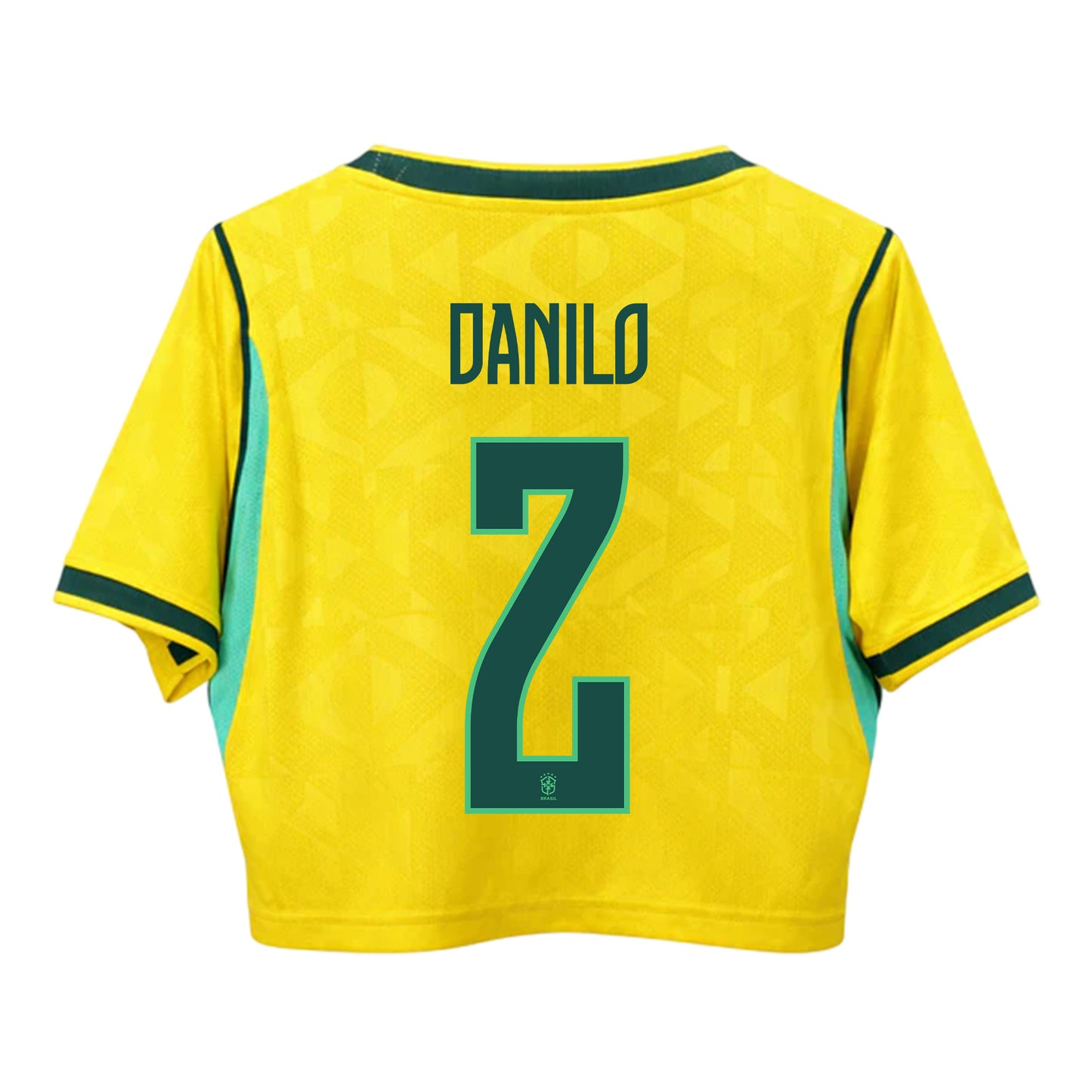Danilo 2 Brazil 2026 Home Women's Cropped Jersey - Yellow