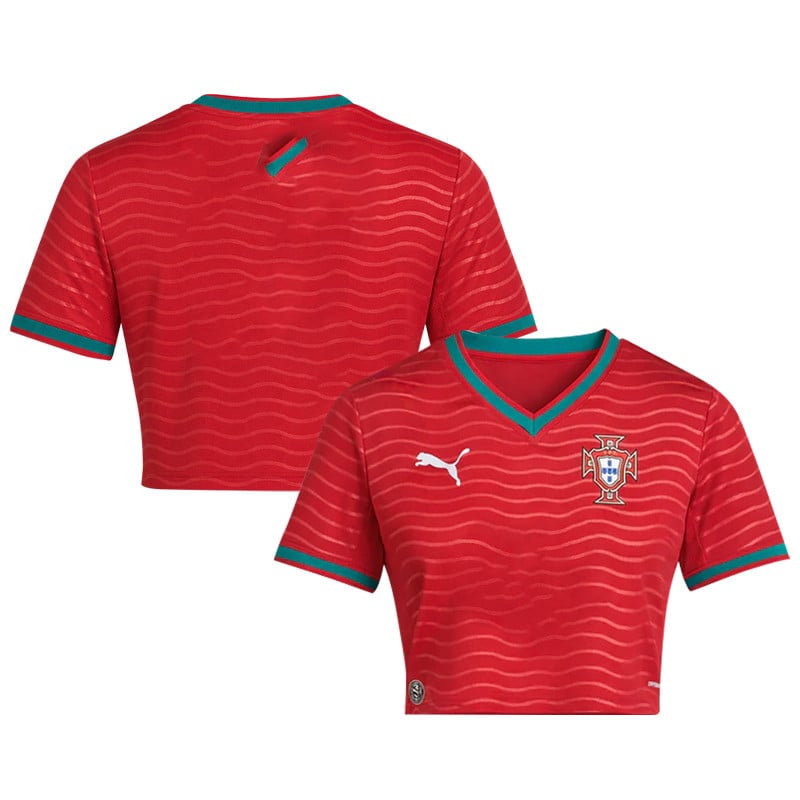 Portugal 2026 Home Women's Cropped Jersey - Red