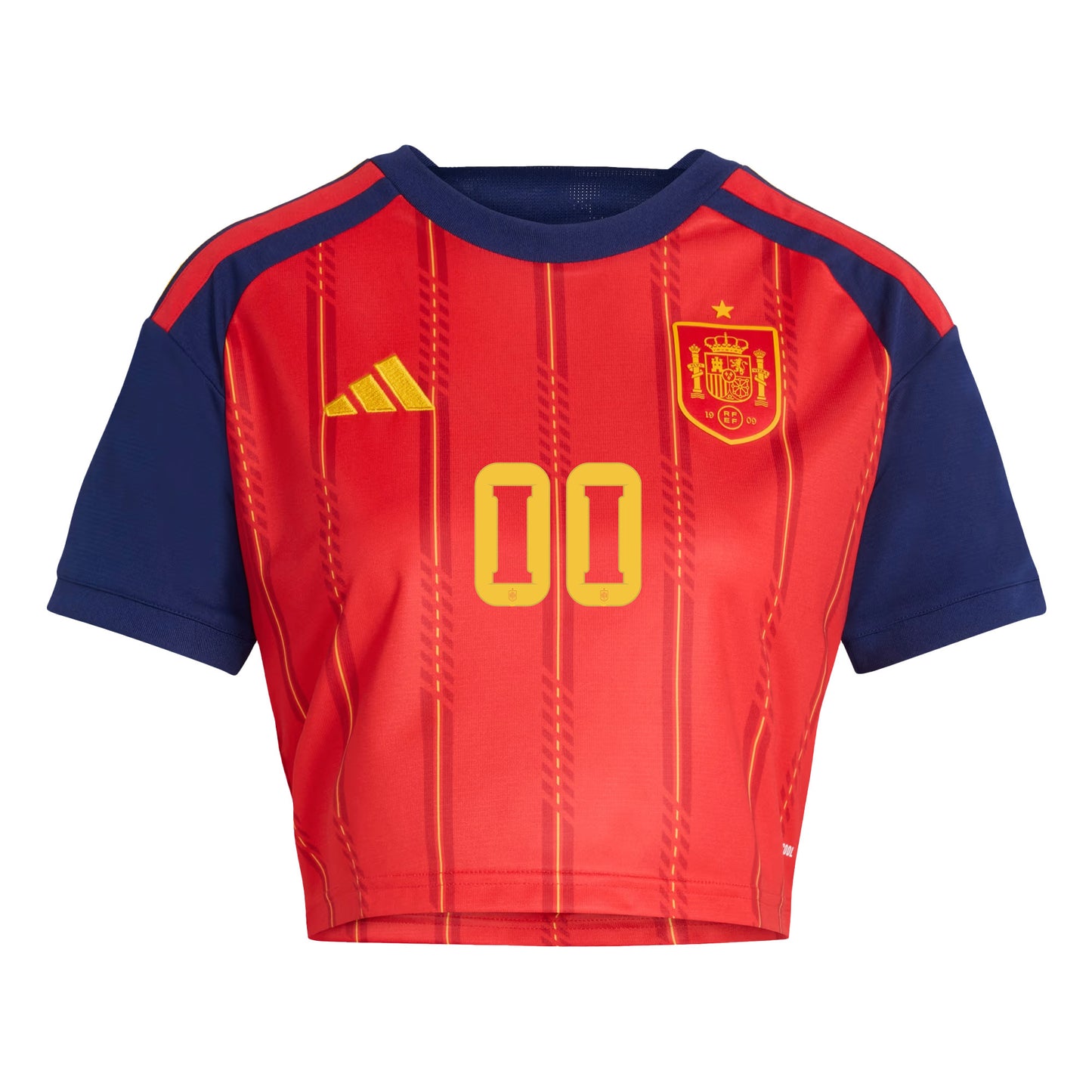 Spain 2026 Home Personalized Women's Cropped Jersey - Red