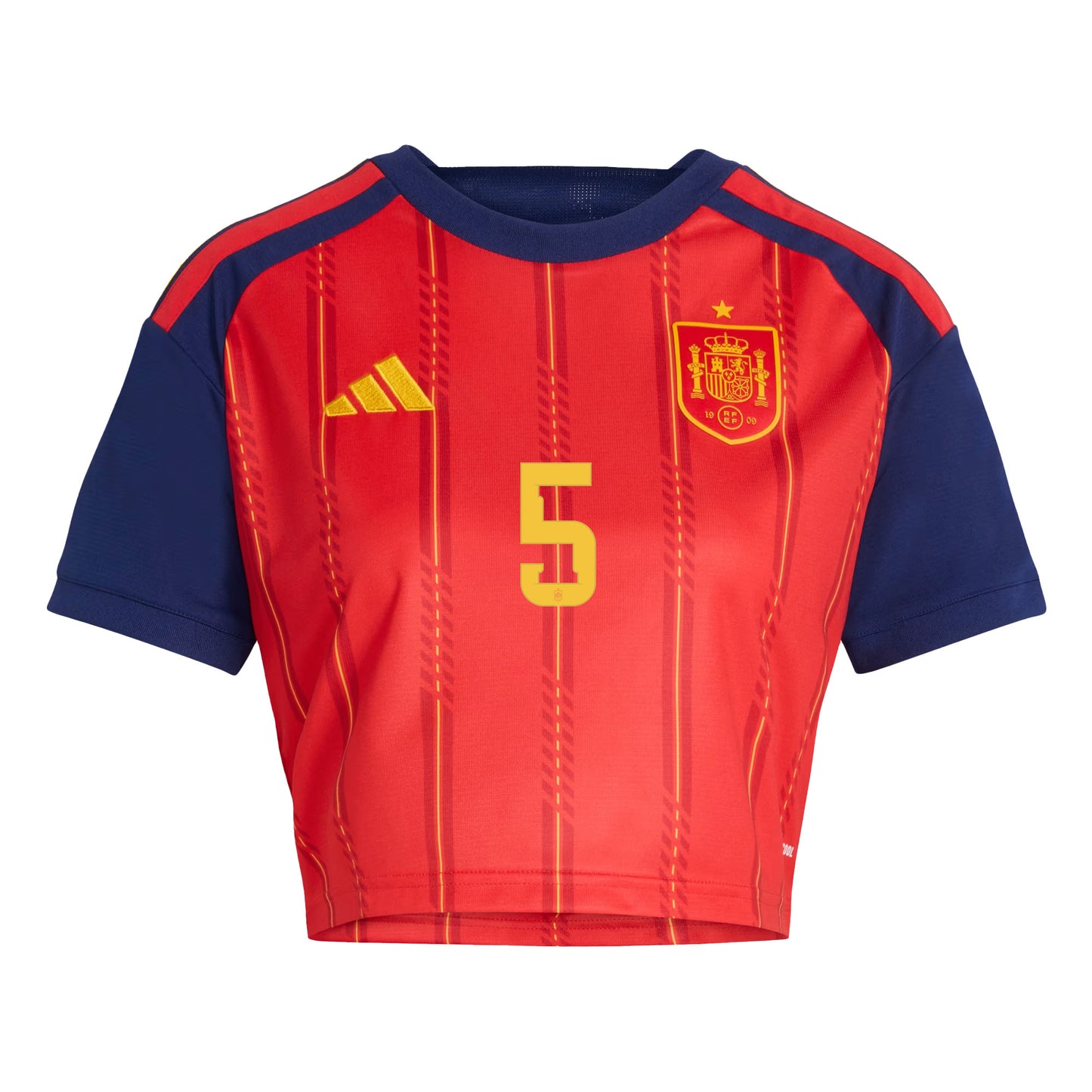 Pau Cubarsí 5 Spain 2026 Home Women's Cropped Jersey - Red