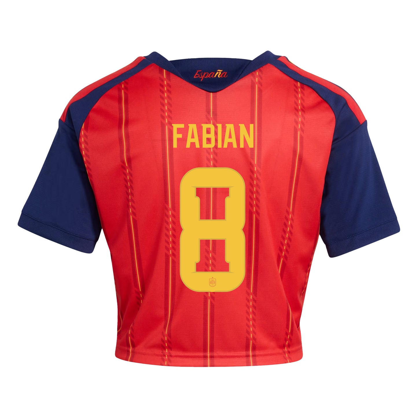 Fabián Ruiz 8 Spain 2026 Home Women's Cropped Jersey - Red