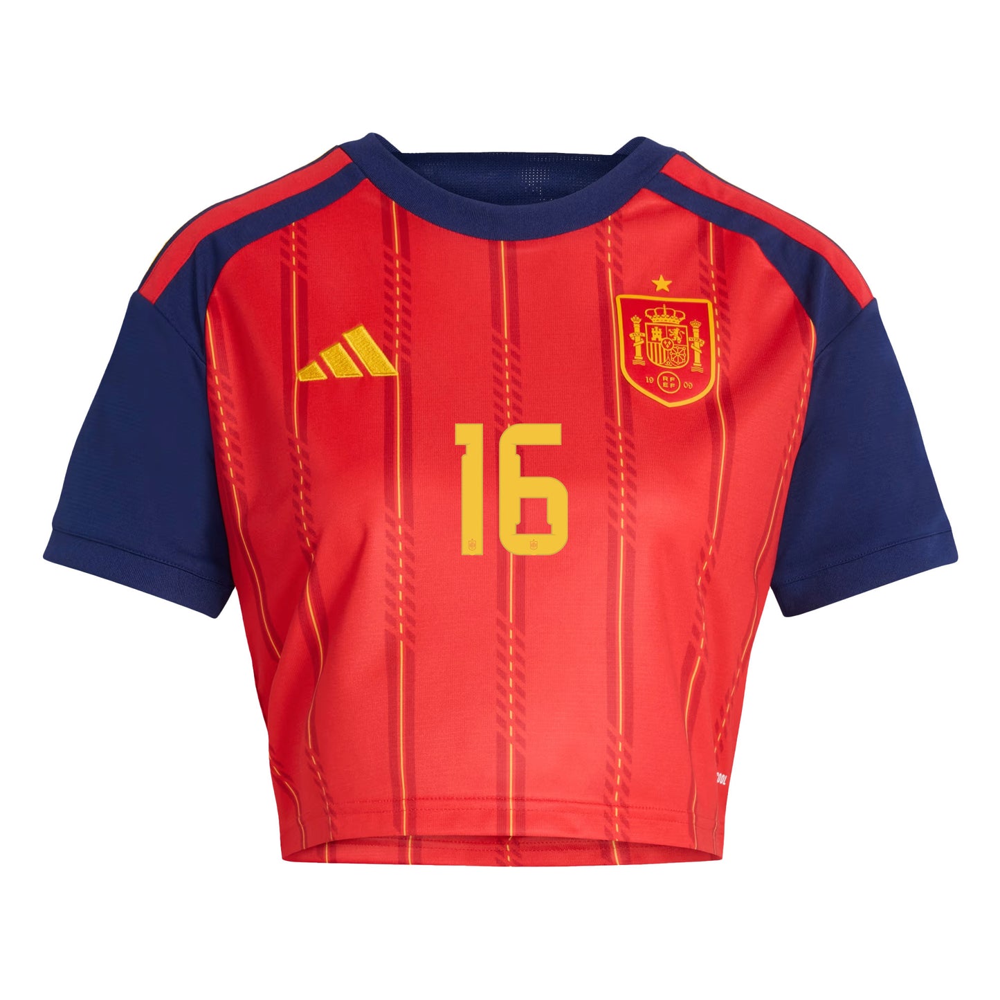 Alex Baena 16 Spain 2026 Home Women's Cropped Jersey - Red