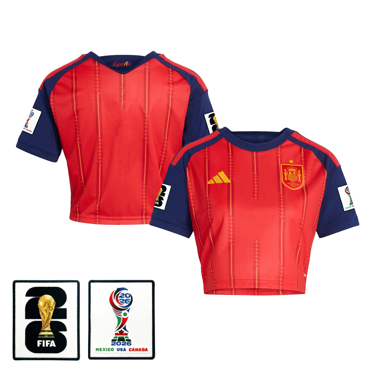 Spain 2026 Home Women's Cropped Jersey - Red
