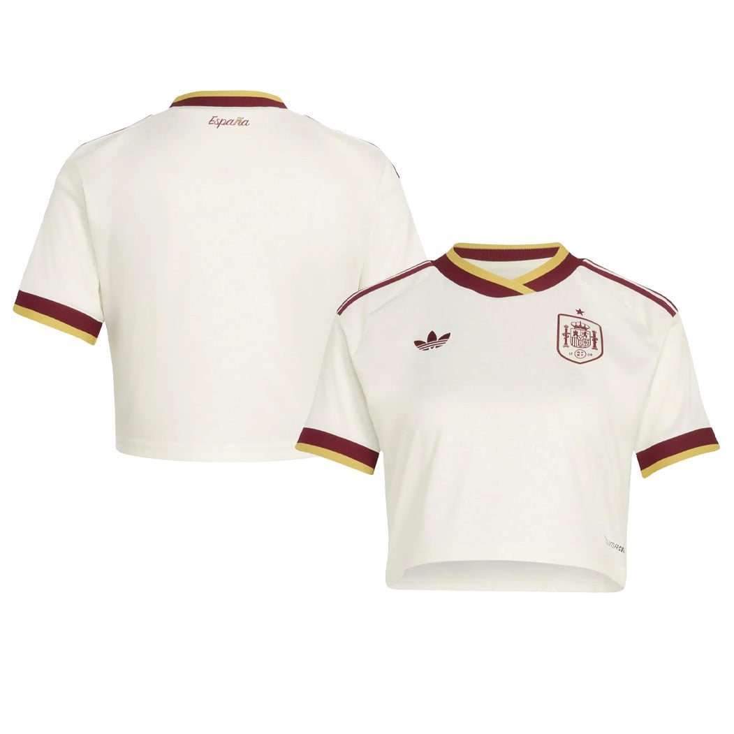 Spain 2026 Away Women's Cropped Jersey - White