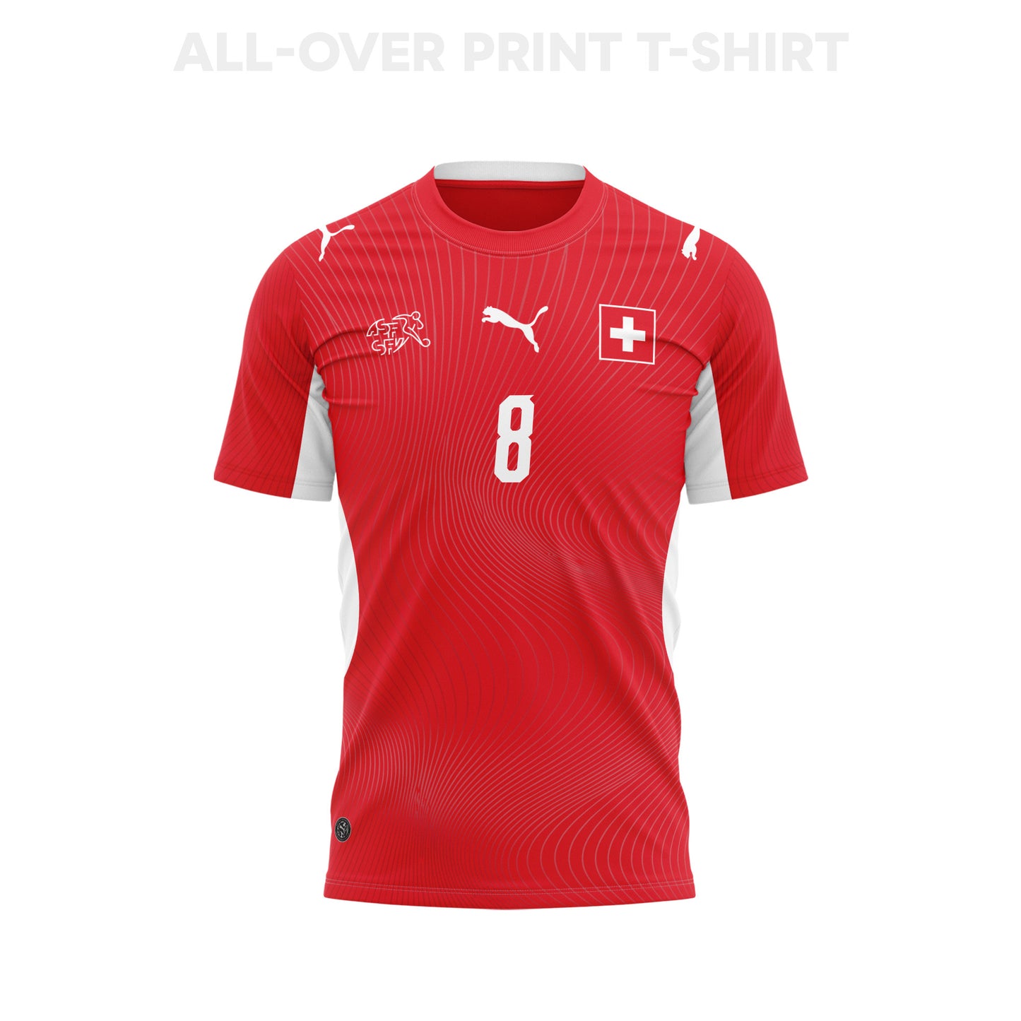 Remo Freuler 8 Youth Switzerland 2026 Home 3D T-shirt Fully Printed – Red