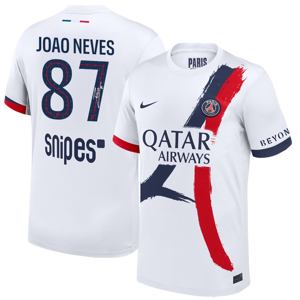 João Neves 87 Signature Paris Saint-Germain 25/26 Away Men Jersey - White