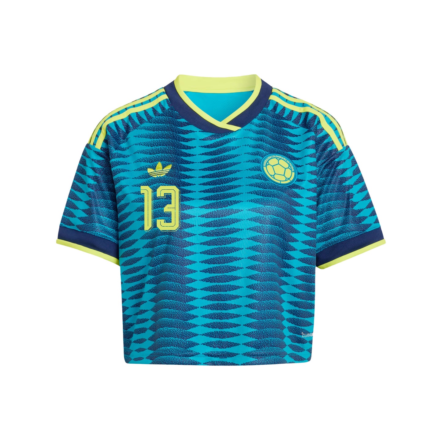 Juan Cabal 13 Colombia 2026 Away Women's Cropped Jersey - Turquoise