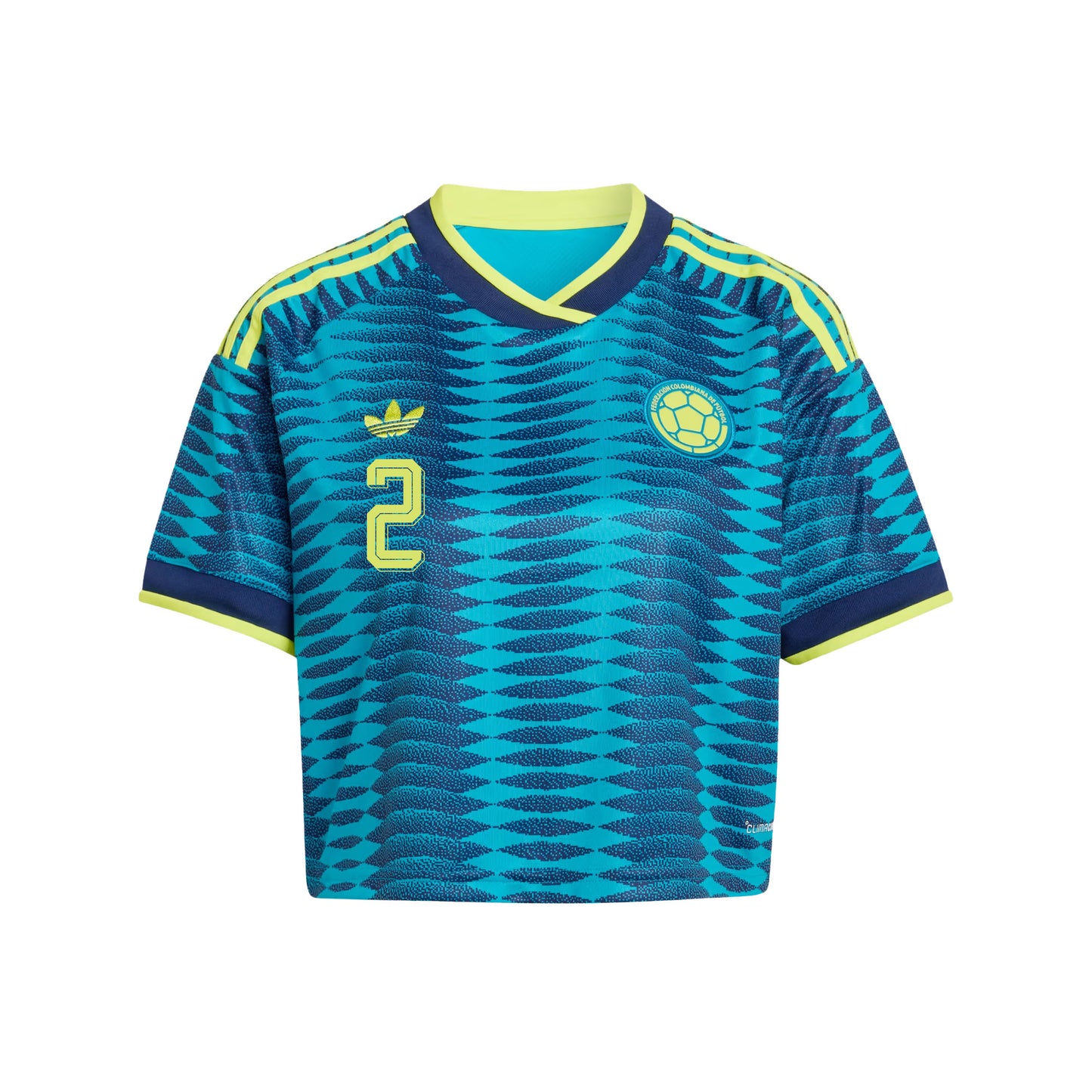 Daniel Muñoz 2 Colombia 2026 Away Women's Cropped Jersey - Turquoise