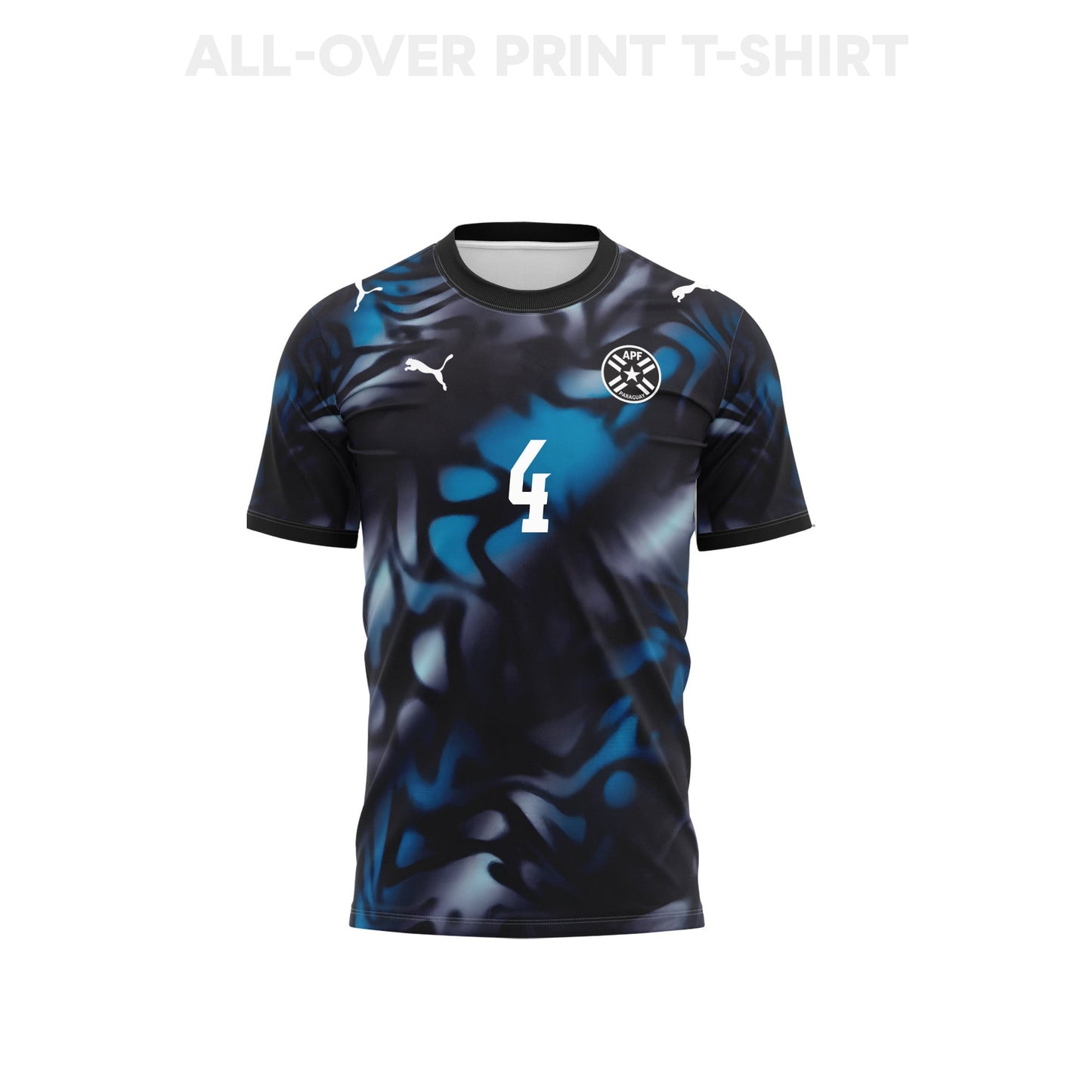 Juan Cáceres 4 Paraguay 2026 Away 3D T-Shirt Fully Printed – Unisex, Navy