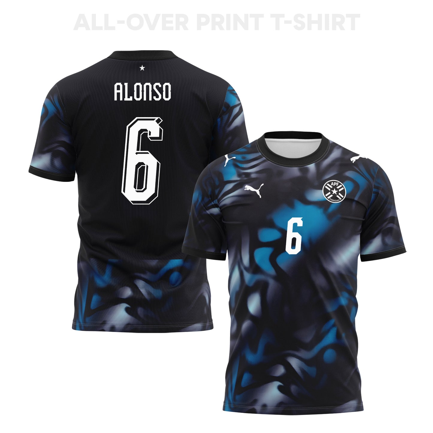 Júnior Alonso 6 Paraguay 2026 Away 3D T-Shirt Fully Printed – Unisex, Navy