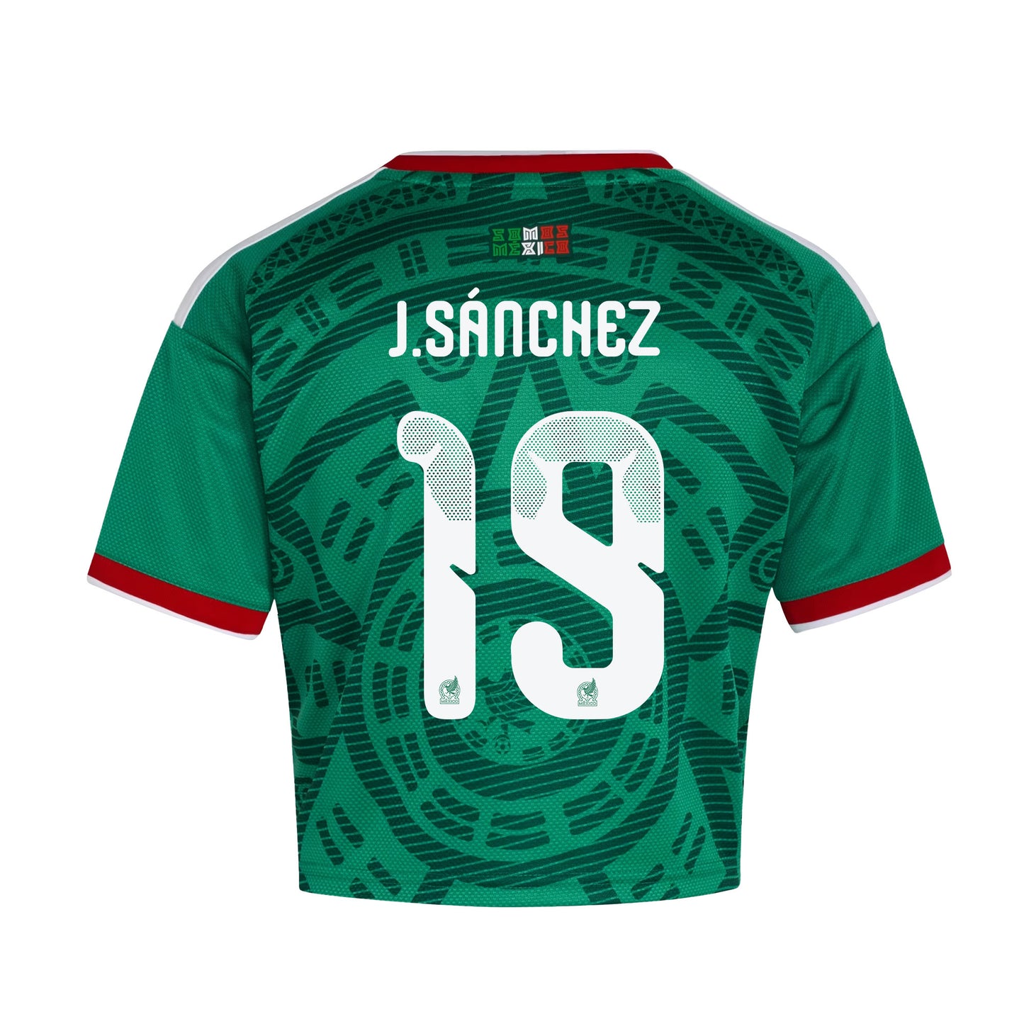 Jorge Sánchez 19 Mexico 2026 Home Women's Cropped Jersey - Green