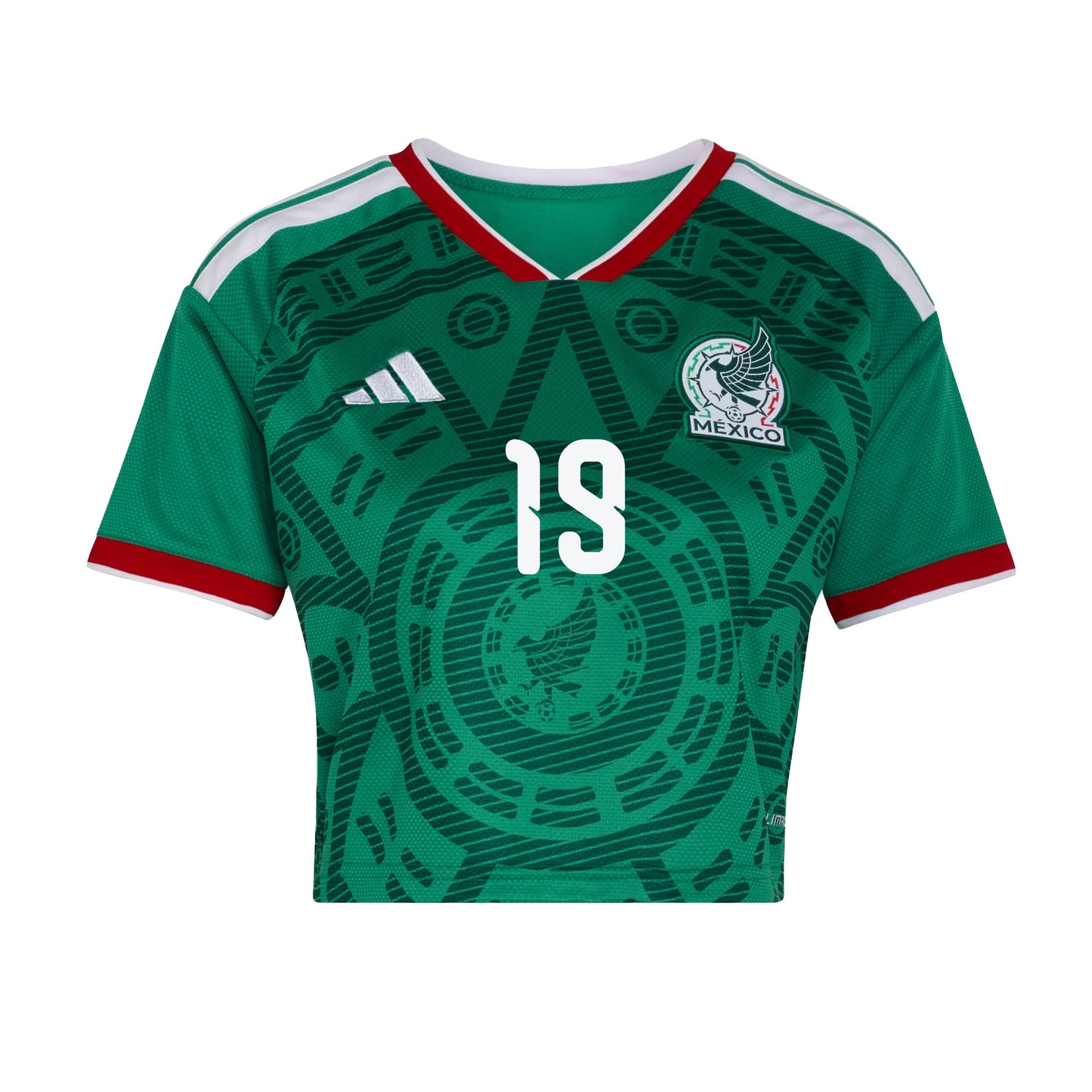Jorge Sánchez 19 Mexico 2026 Home Women's Cropped Jersey - Green