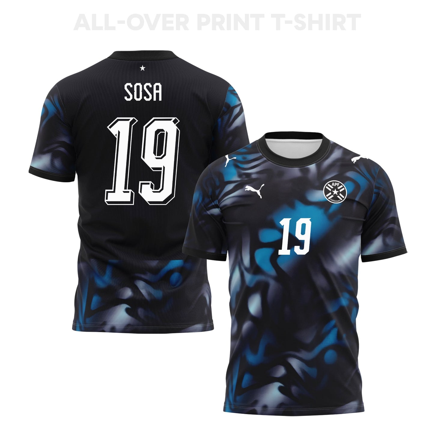 Ramón Sosa 19 Paraguay 2026 Away 3D T-Shirt Fully Printed – Unisex, Navy