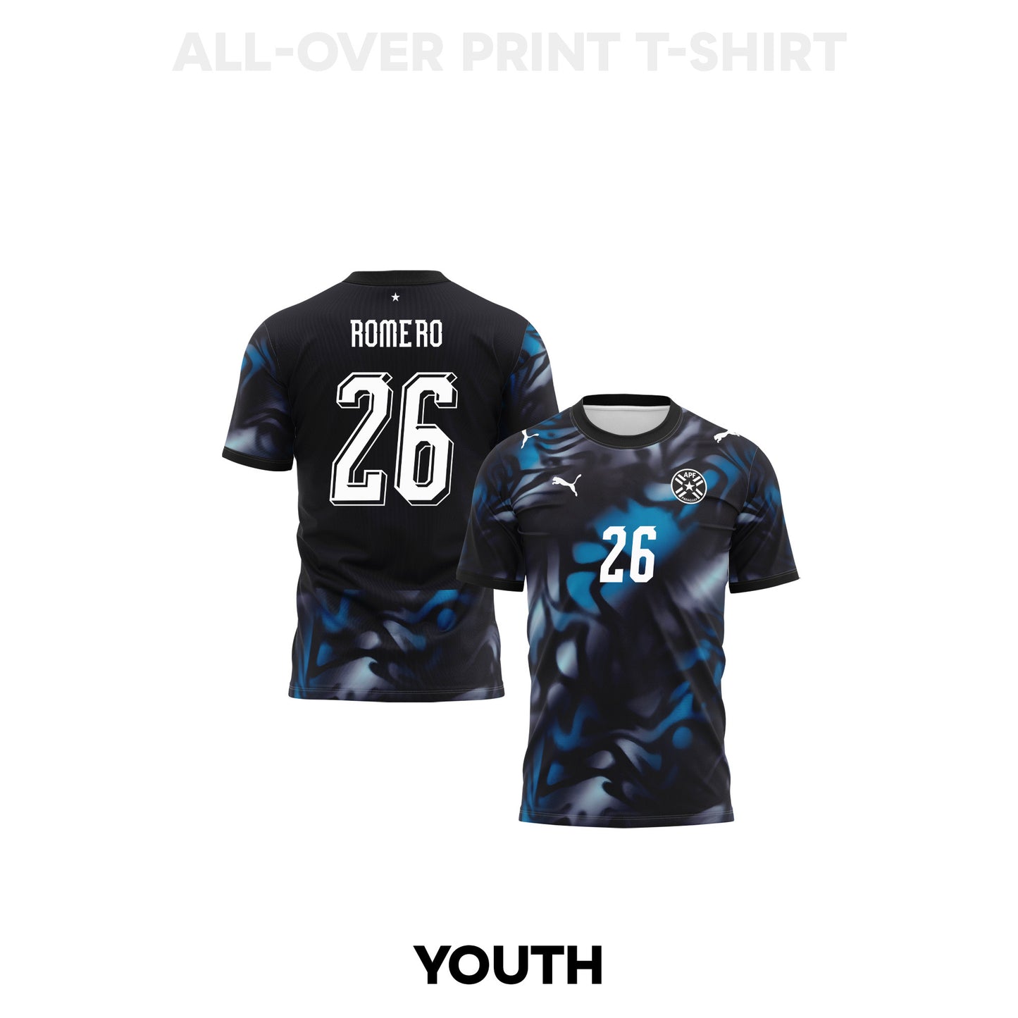 Lucas Romero 26 Youth Paraguay 2026 Away 3D T-shirt Fully Printed – Navy