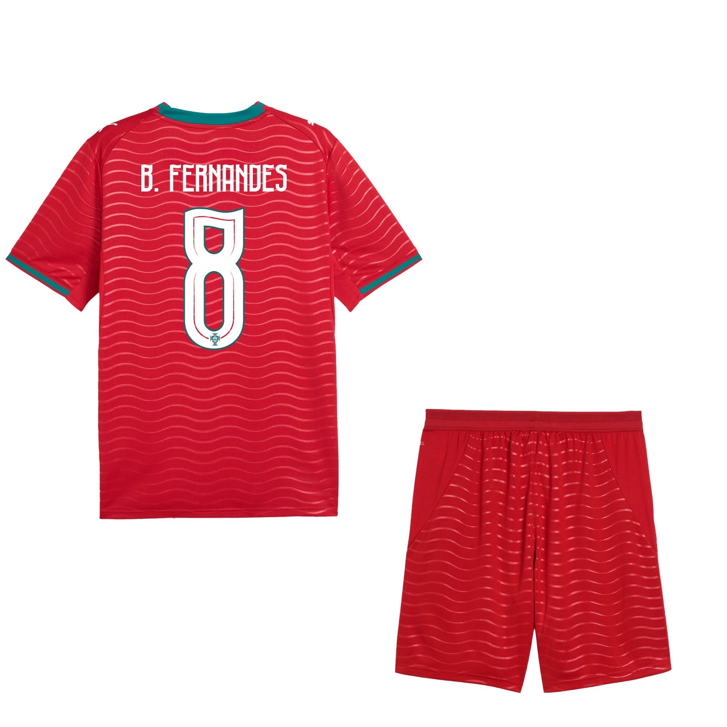 Bruno Fernandes 8 Portugal 2026 Youth Home Jersey & Shorts Set - Red