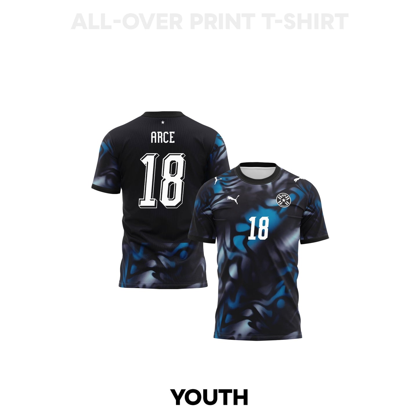 Alex Arce 18 Youth Paraguay 2026 Away 3D T-shirt Fully Printed – Navy